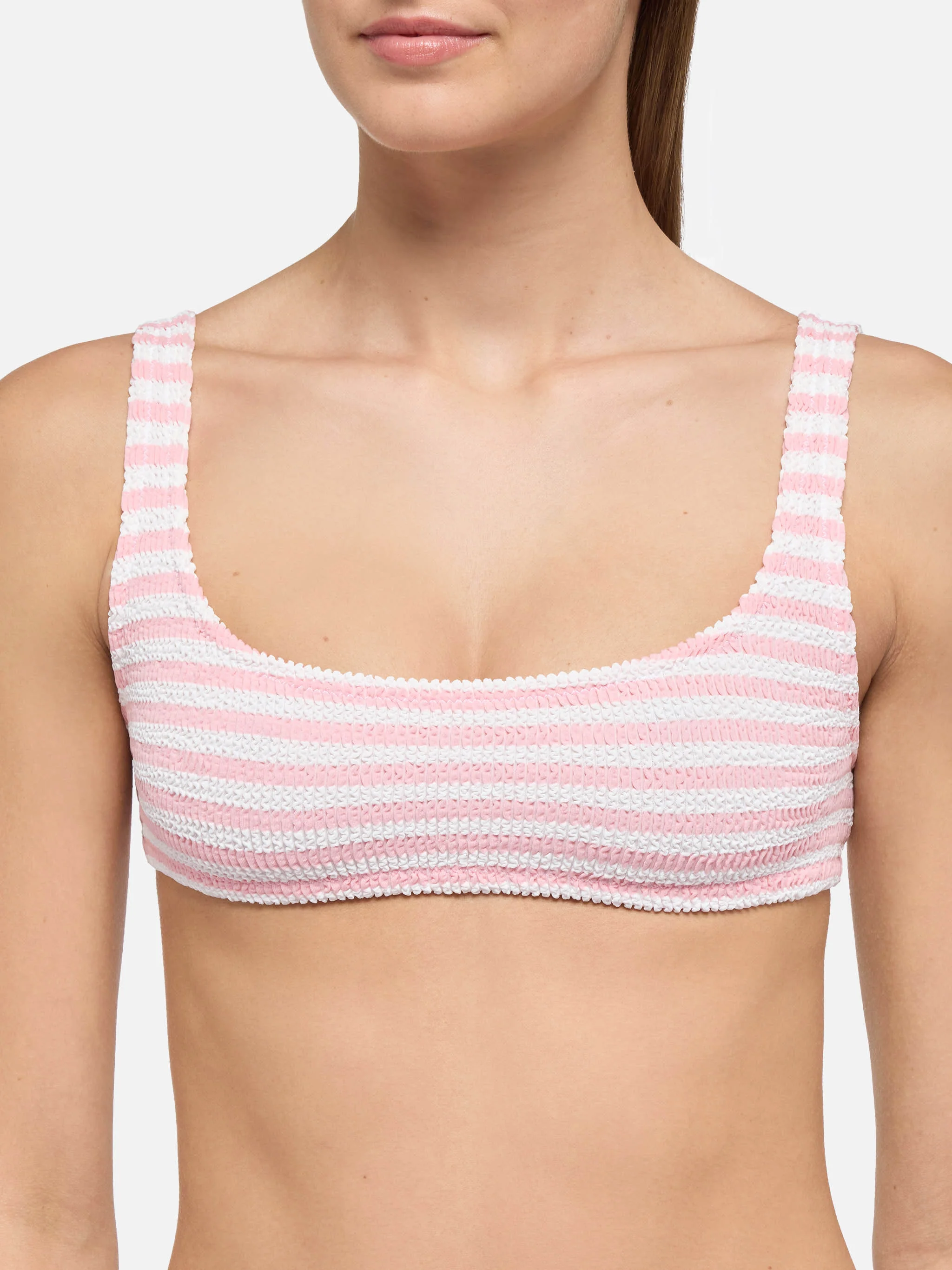 Naima crinkle classic bralette top with striped print - Image 2