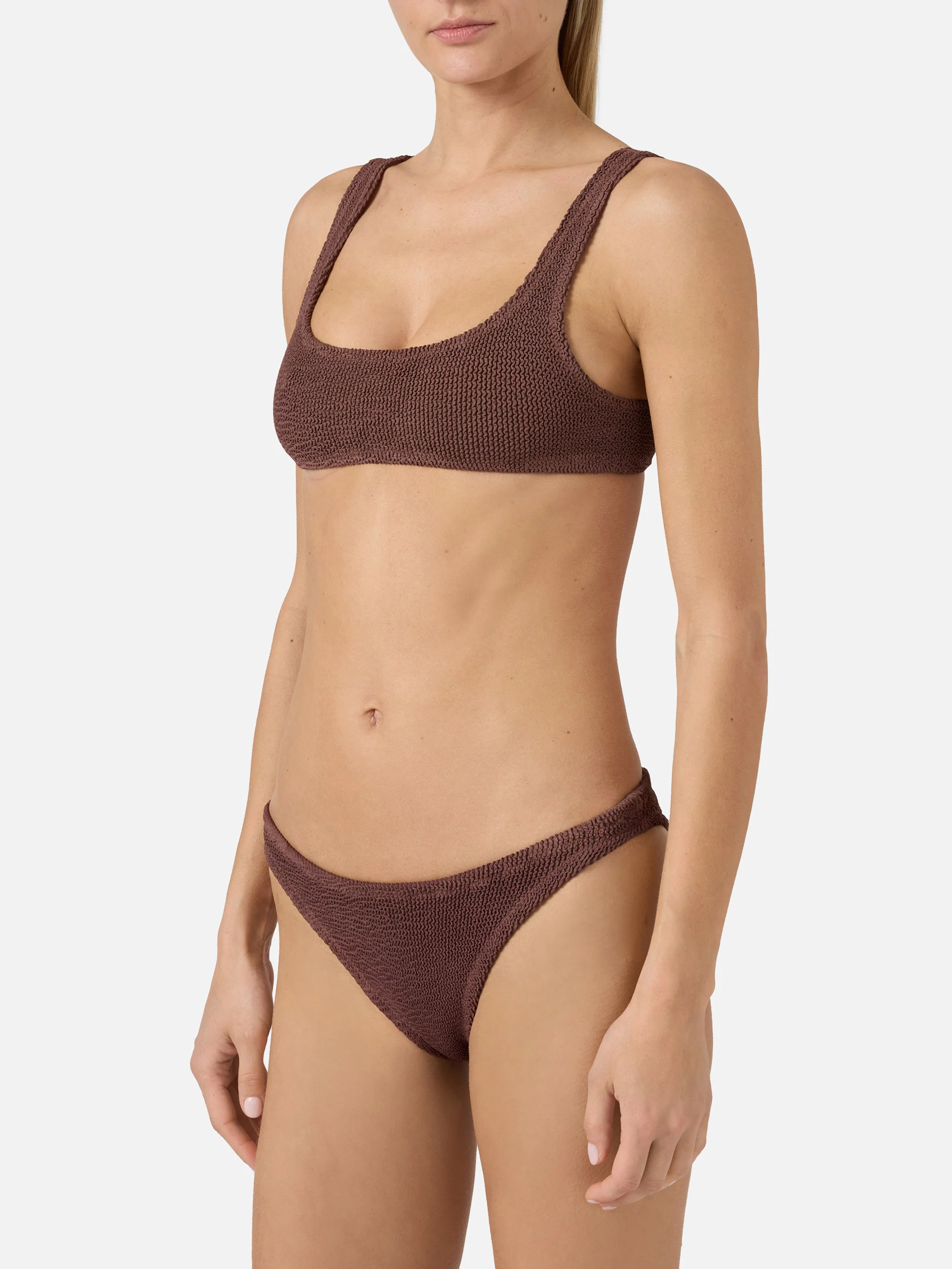 Naima Elise brown crinkle bralette bikini - Image 2