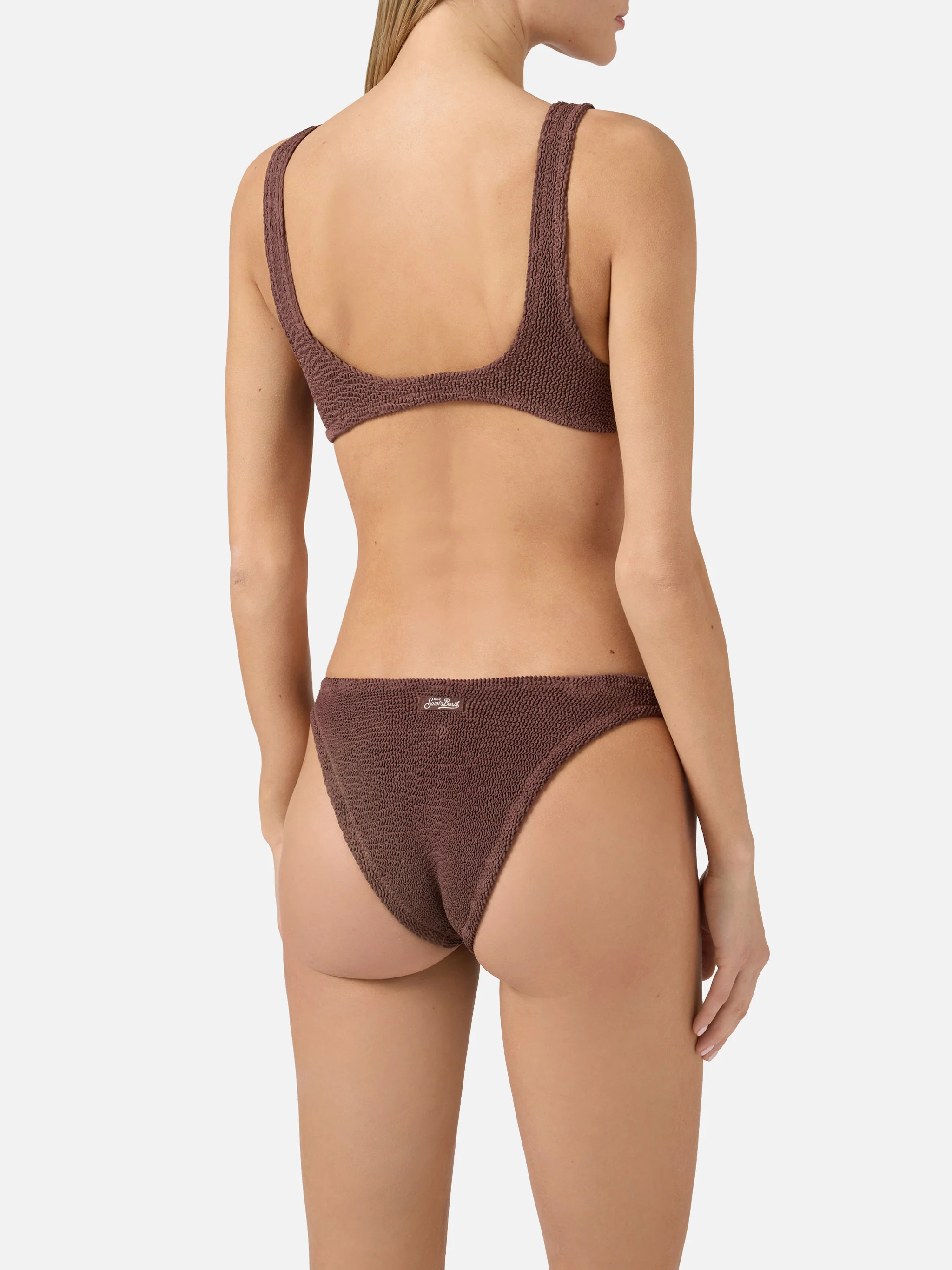 Naima Elise brown crinkle bralette bikini - Image 4