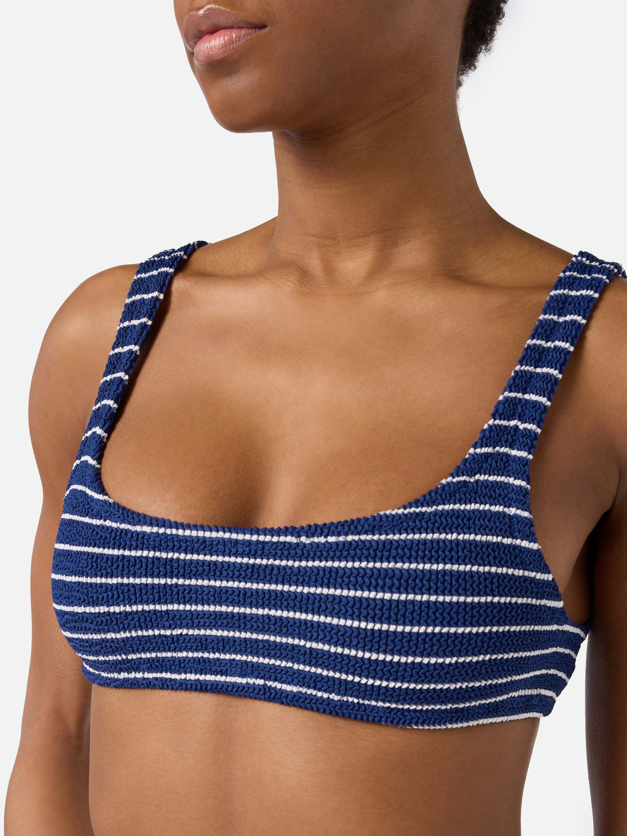 Naima Elise striped blue crinkle bikini - Image 3