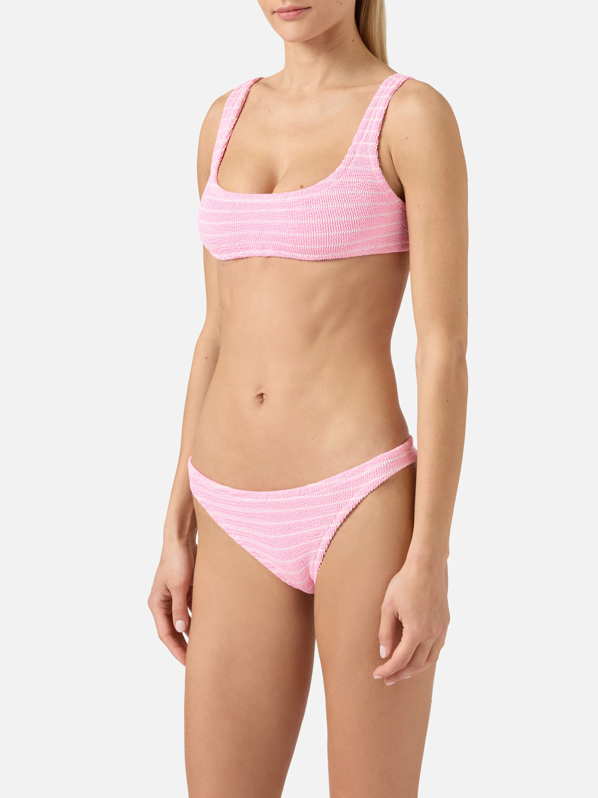 Naima Naomi pink striped crinkle bikini - Image 2