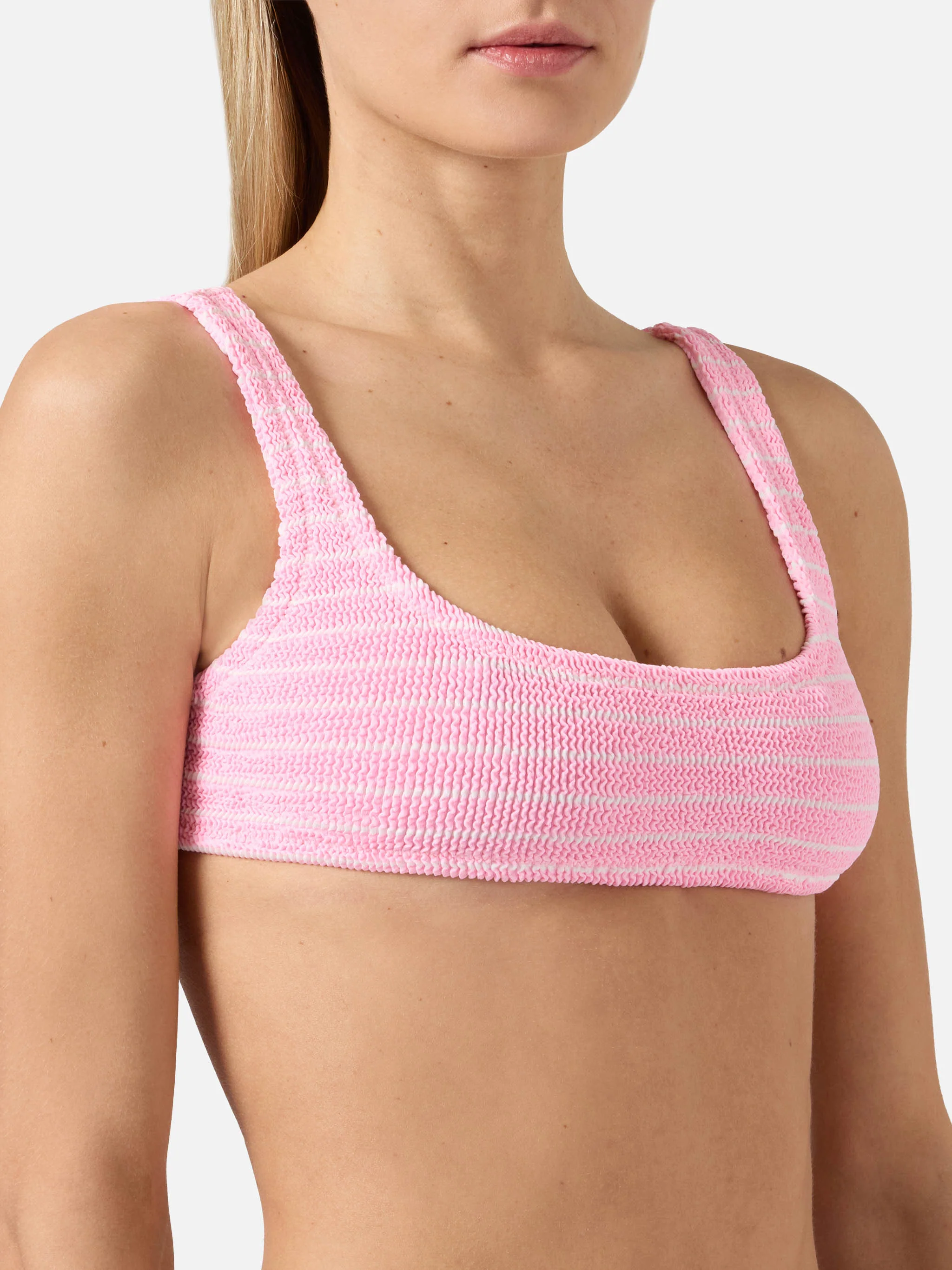 Naima Naomi pink striped crinkle bikini - Image 3