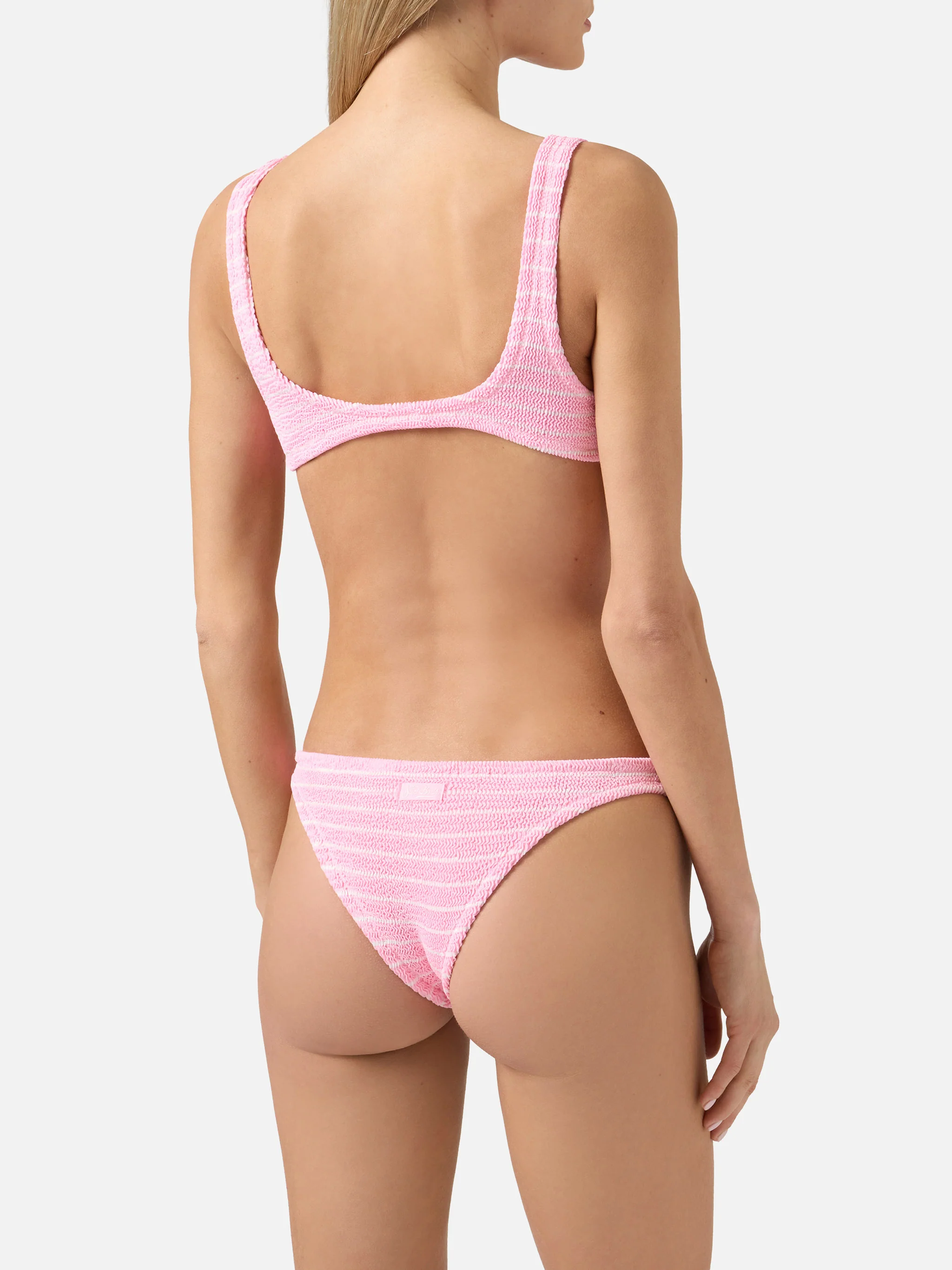 Naima Naomi pink striped crinkle bikini - Image 4