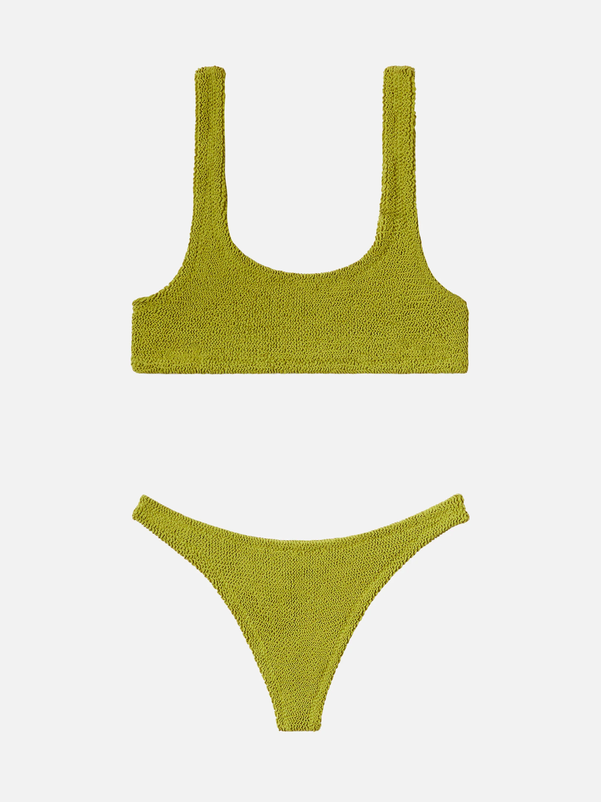 Naima pistachio crinkle classic bralette top - Image 3