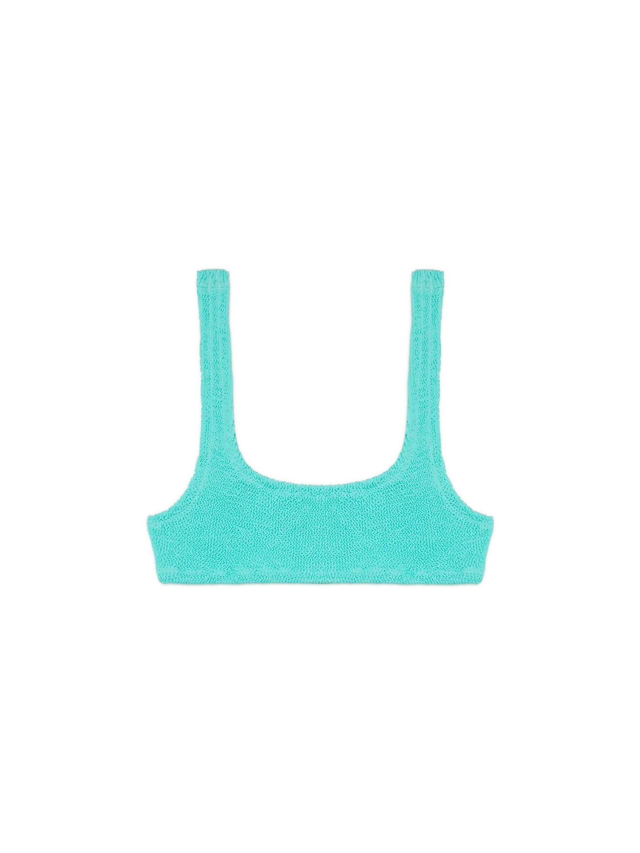 Naima water green crinkle classic bralette top