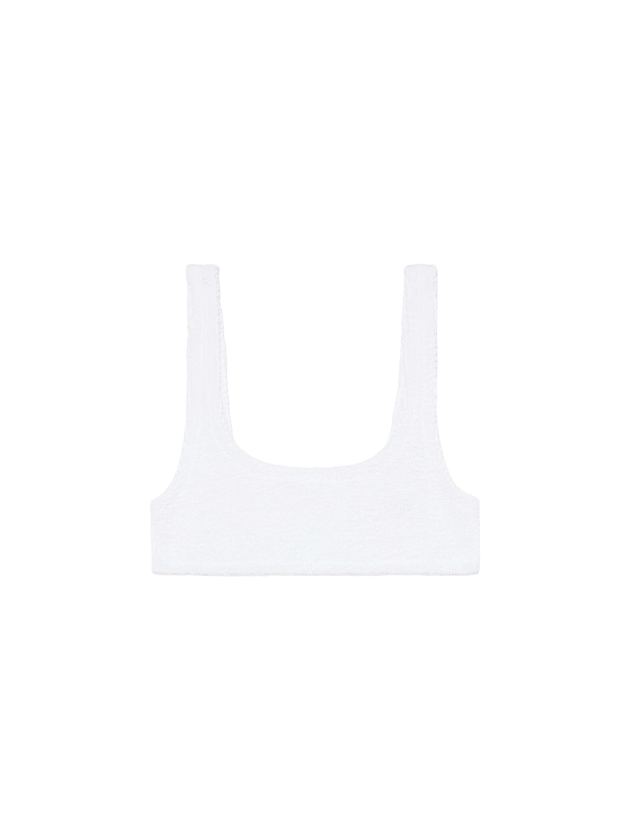 Naima white crinkle classic bralette top
