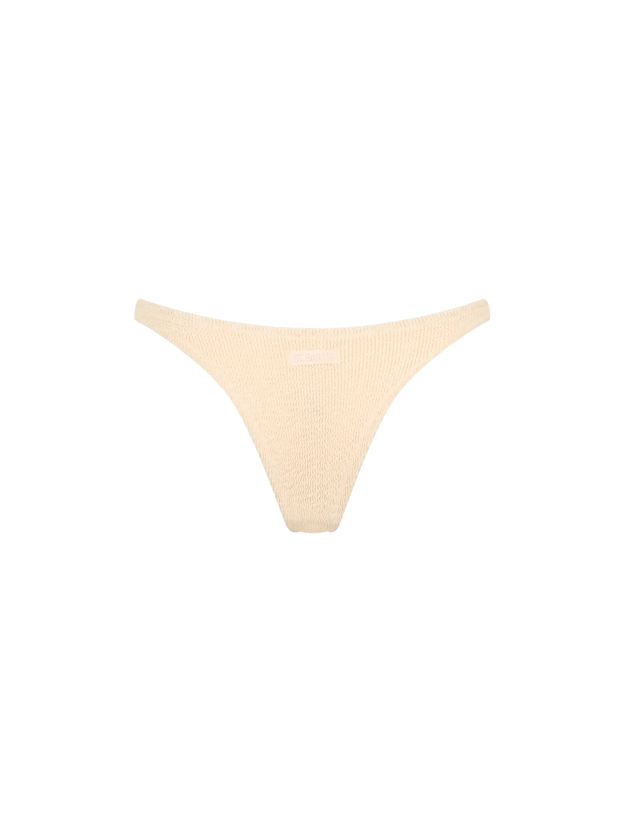 Naomi beige crinkle cheeky swim briefs - Image 2