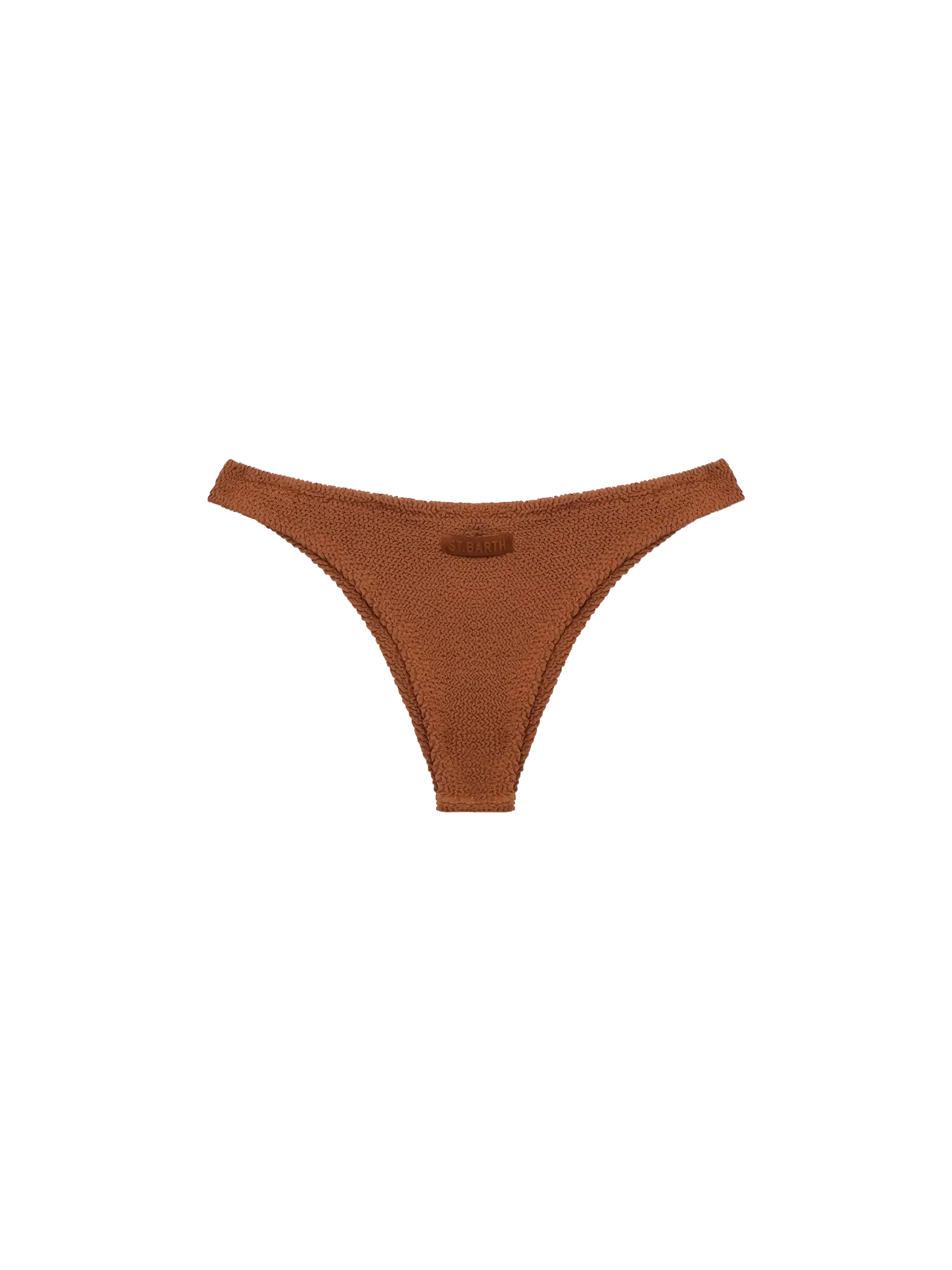 Naomi camel brown crinkle cheeky swim briefs - Image 2