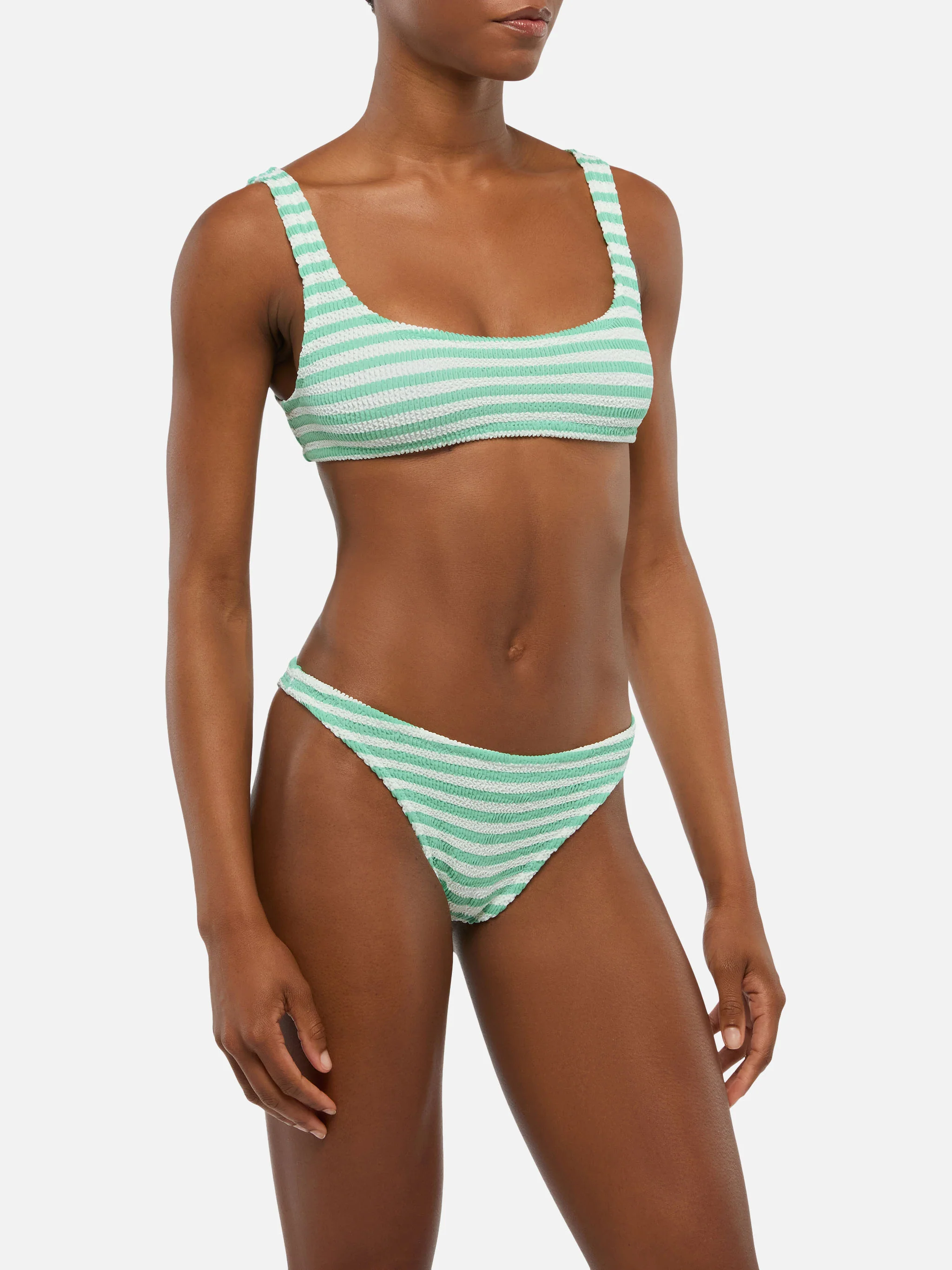 Crinkle classic bralette top Naima Naomi with striped print - Image 2