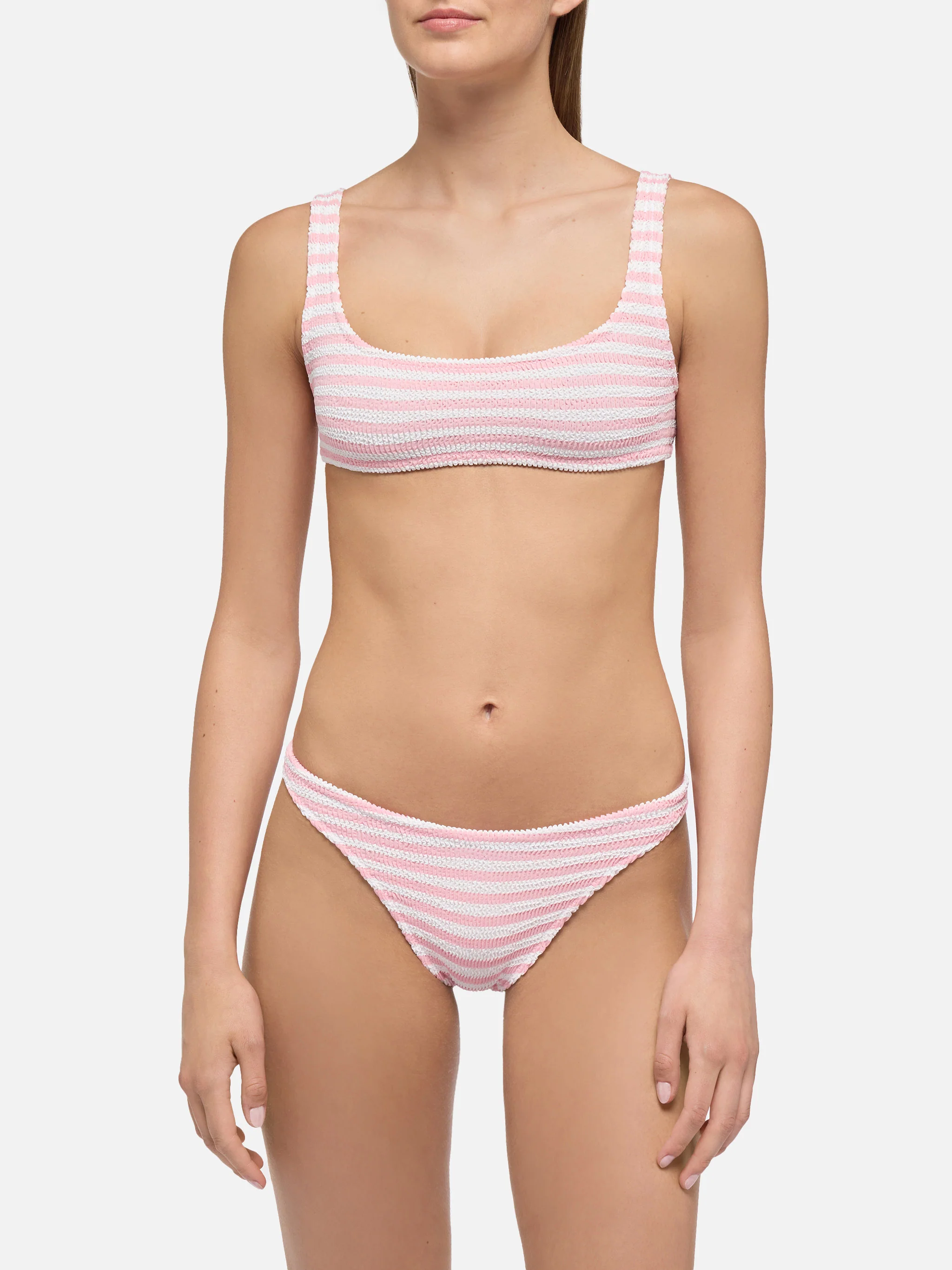 Crinkle classic bralette bikini Naima Naomi with striped print - Image 2