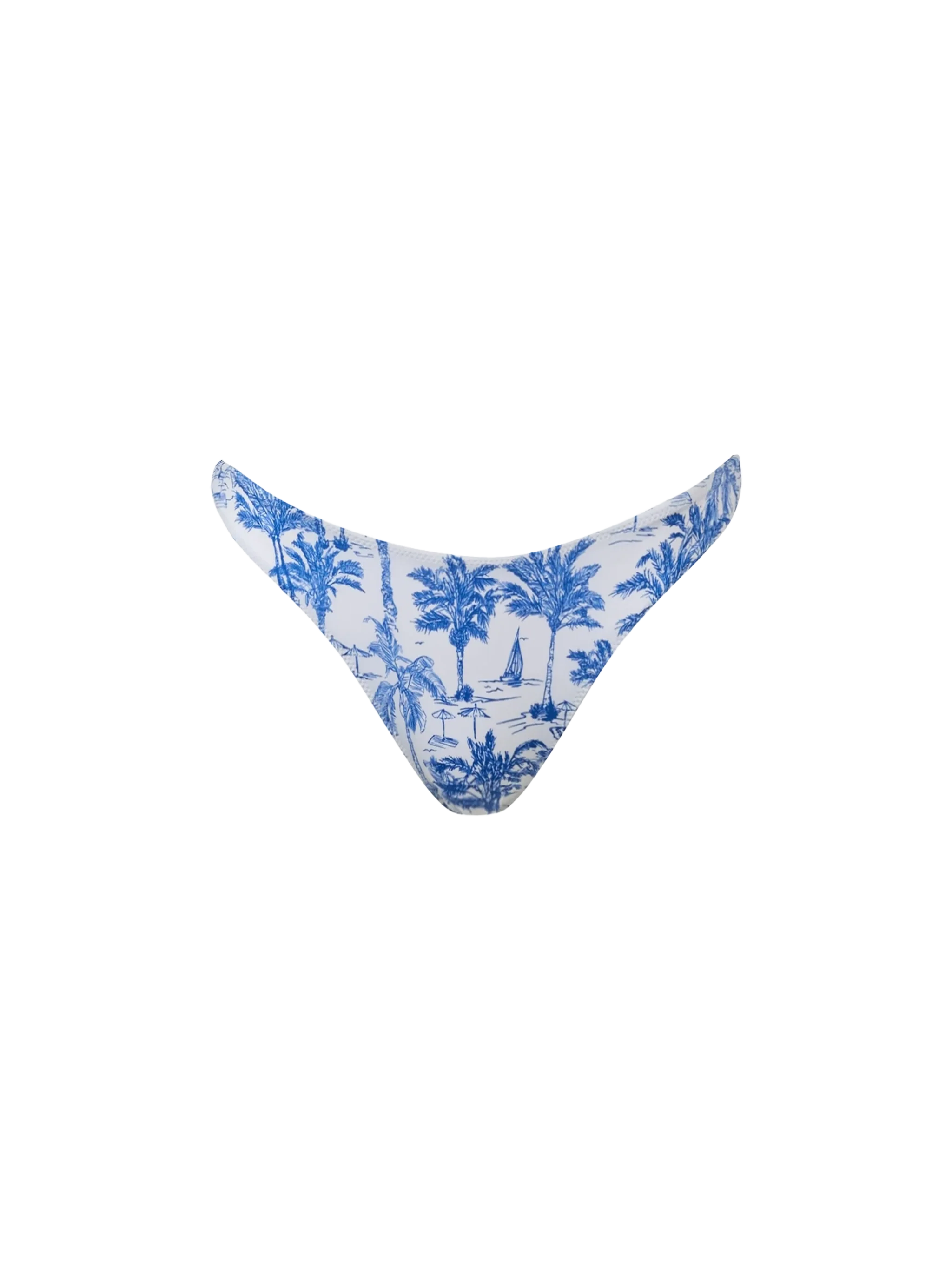 Naomi cheeky swim briefs with toile de jouy print