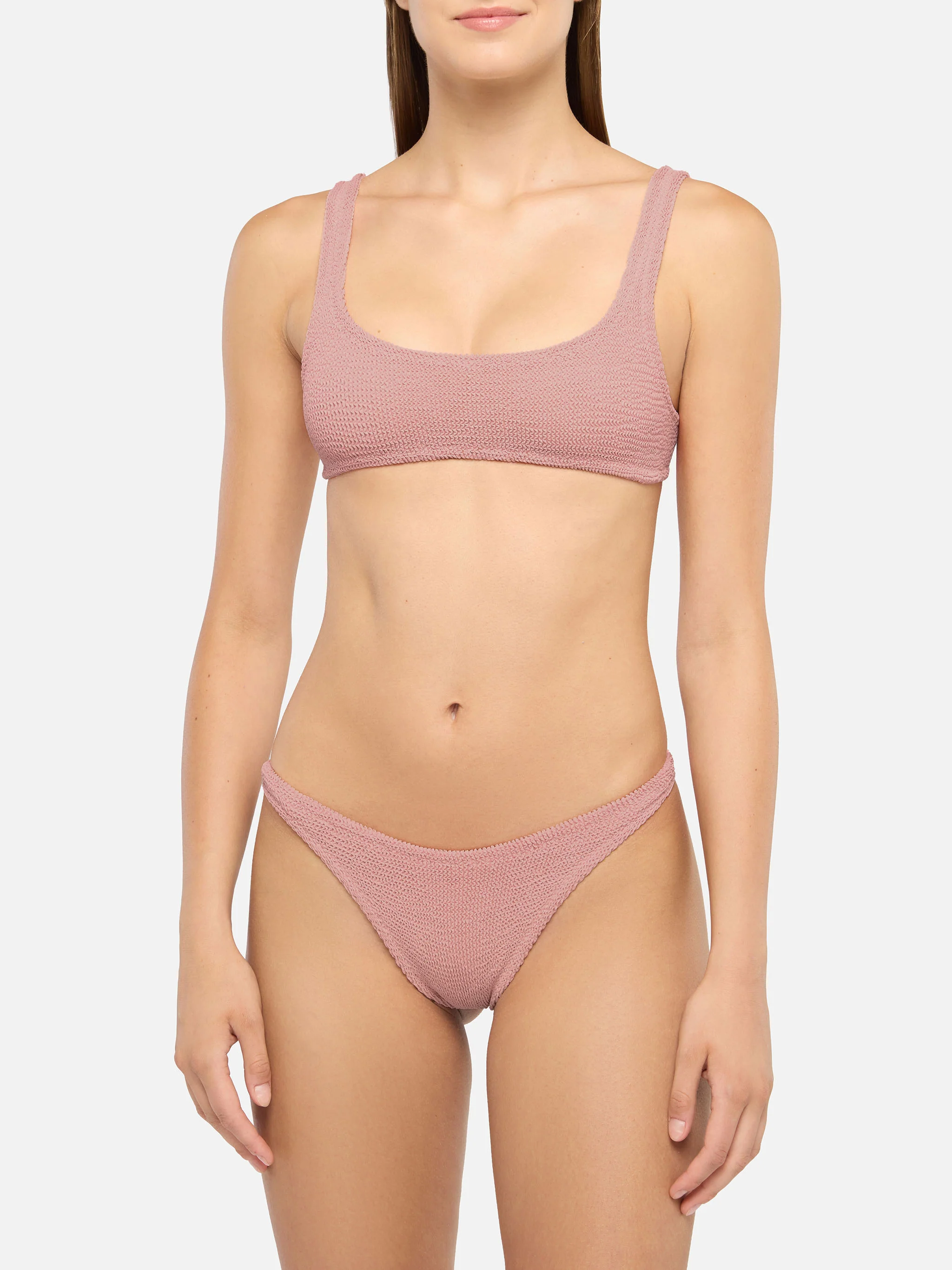Bralette bikini Naima Naomi in pink crinkle with cheeky swim briefs - Image 2