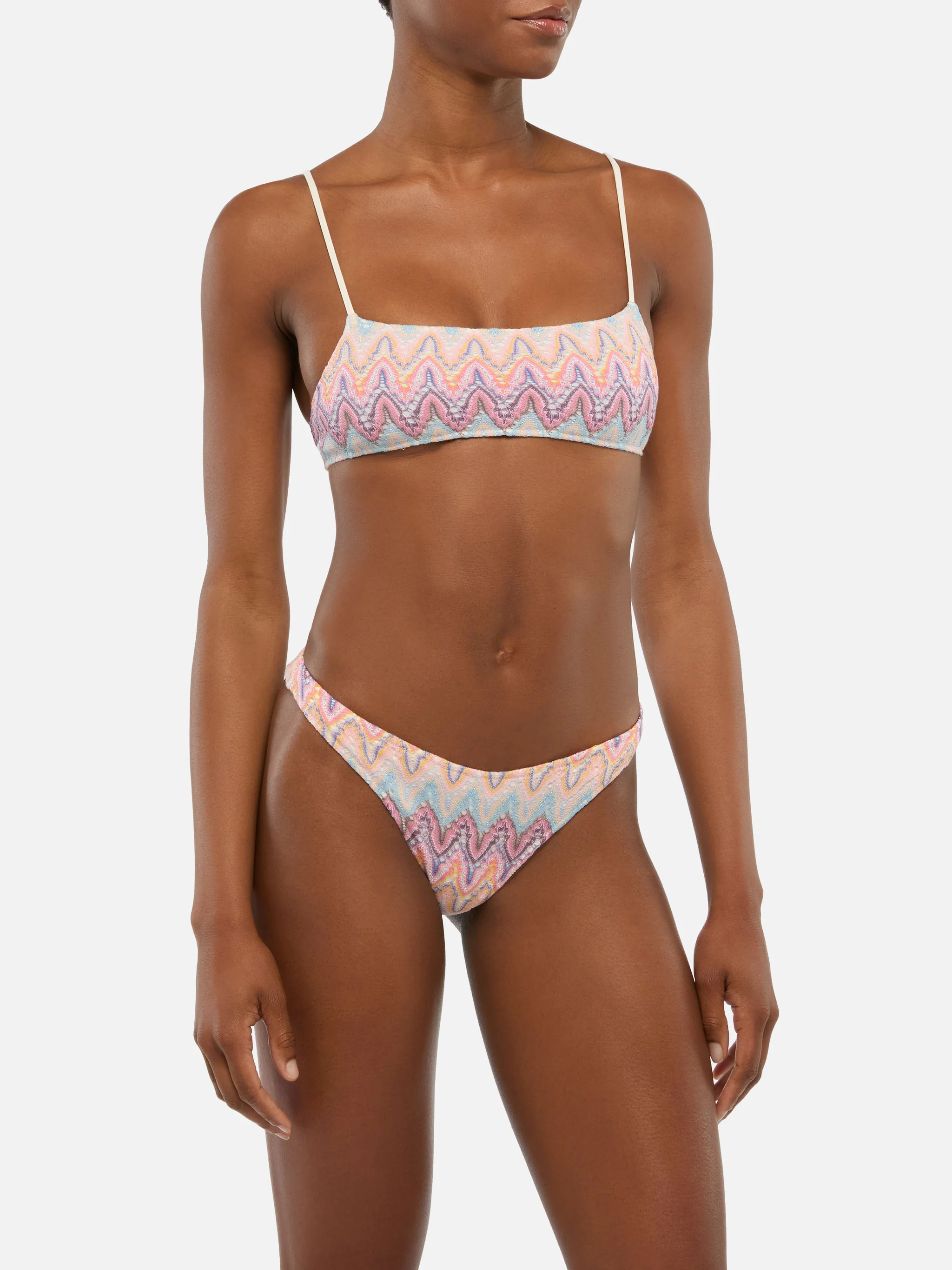 Sadie Naomi bralette bikini in raschel knit - Image 2