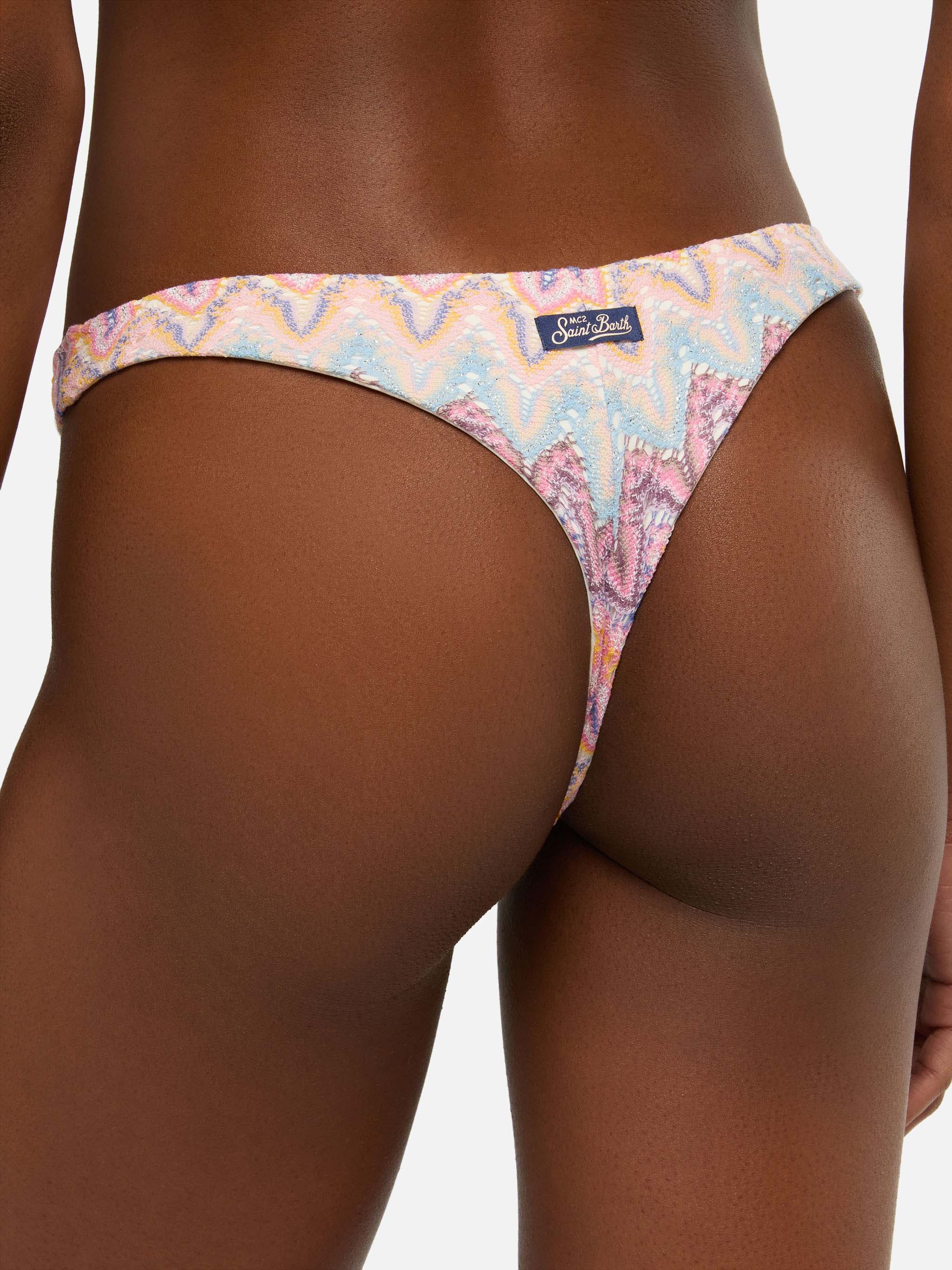 Sadie Naomi bralette bikini in raschel knit - Image 5