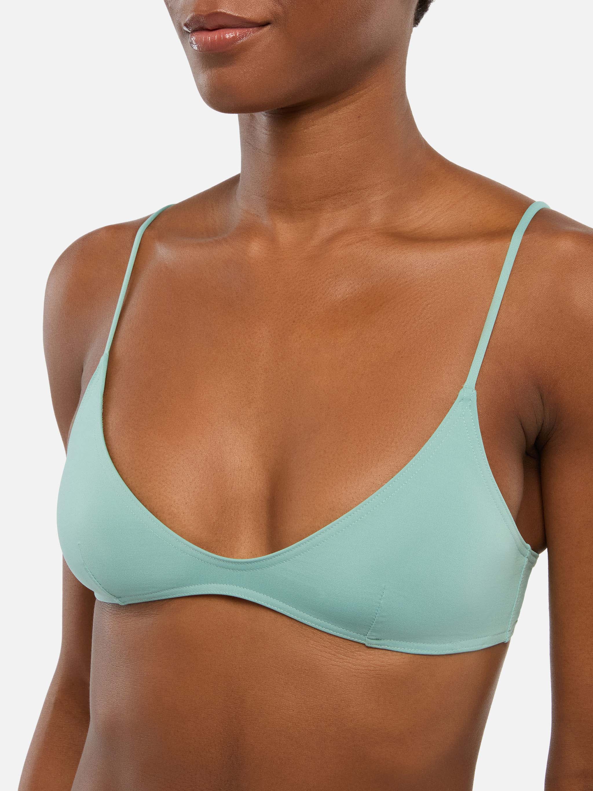 Paloma Naomi plunging bralette bikini in sage green - Image 3