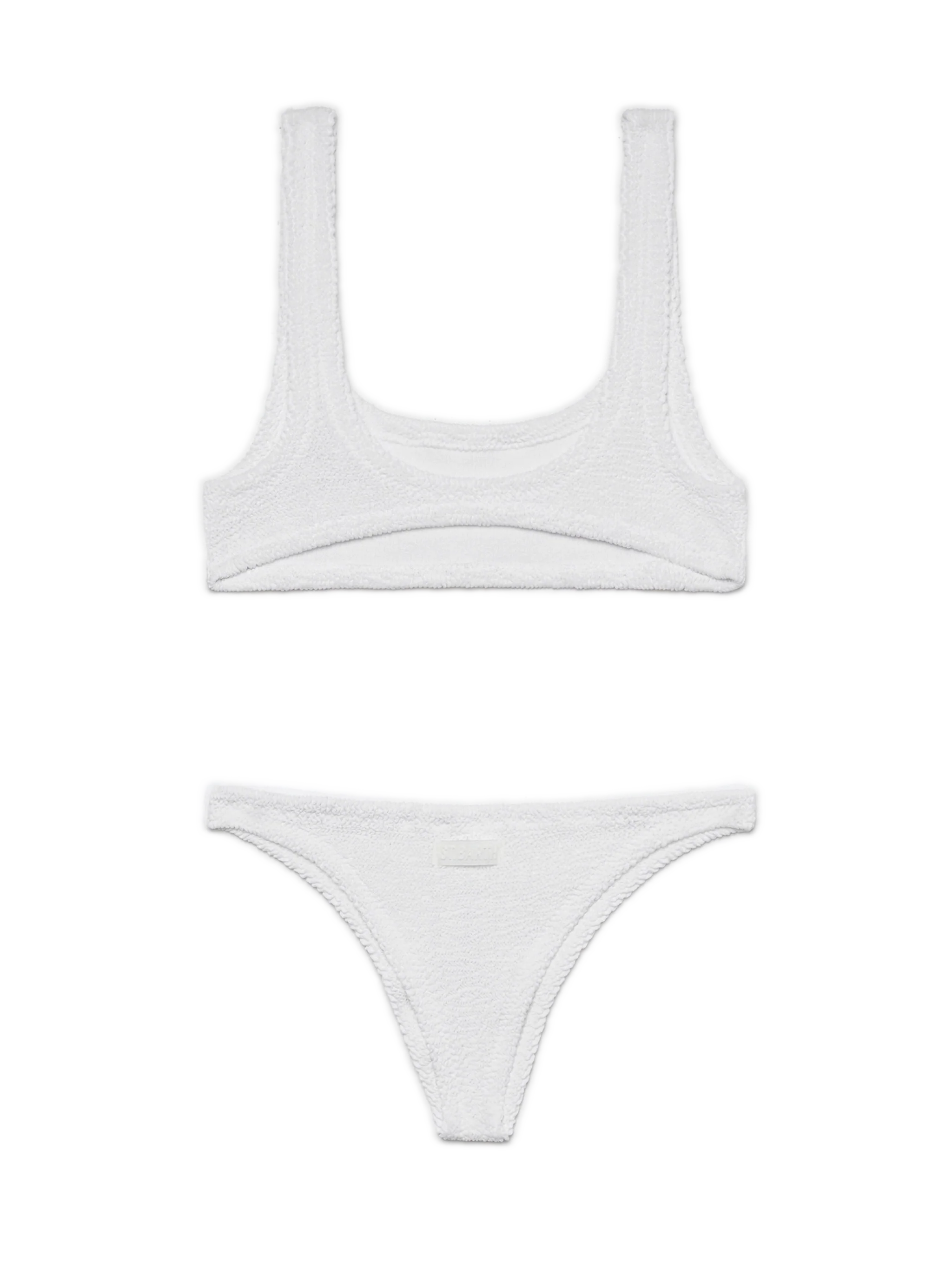 Bralette crinkle bikini Naima Naomi in white - Image 3
