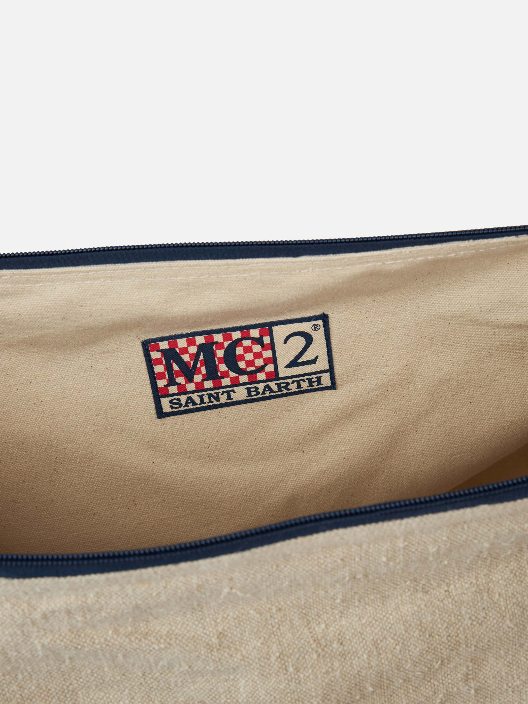 Natural linen travel duffle bag Jetleg - Image 4