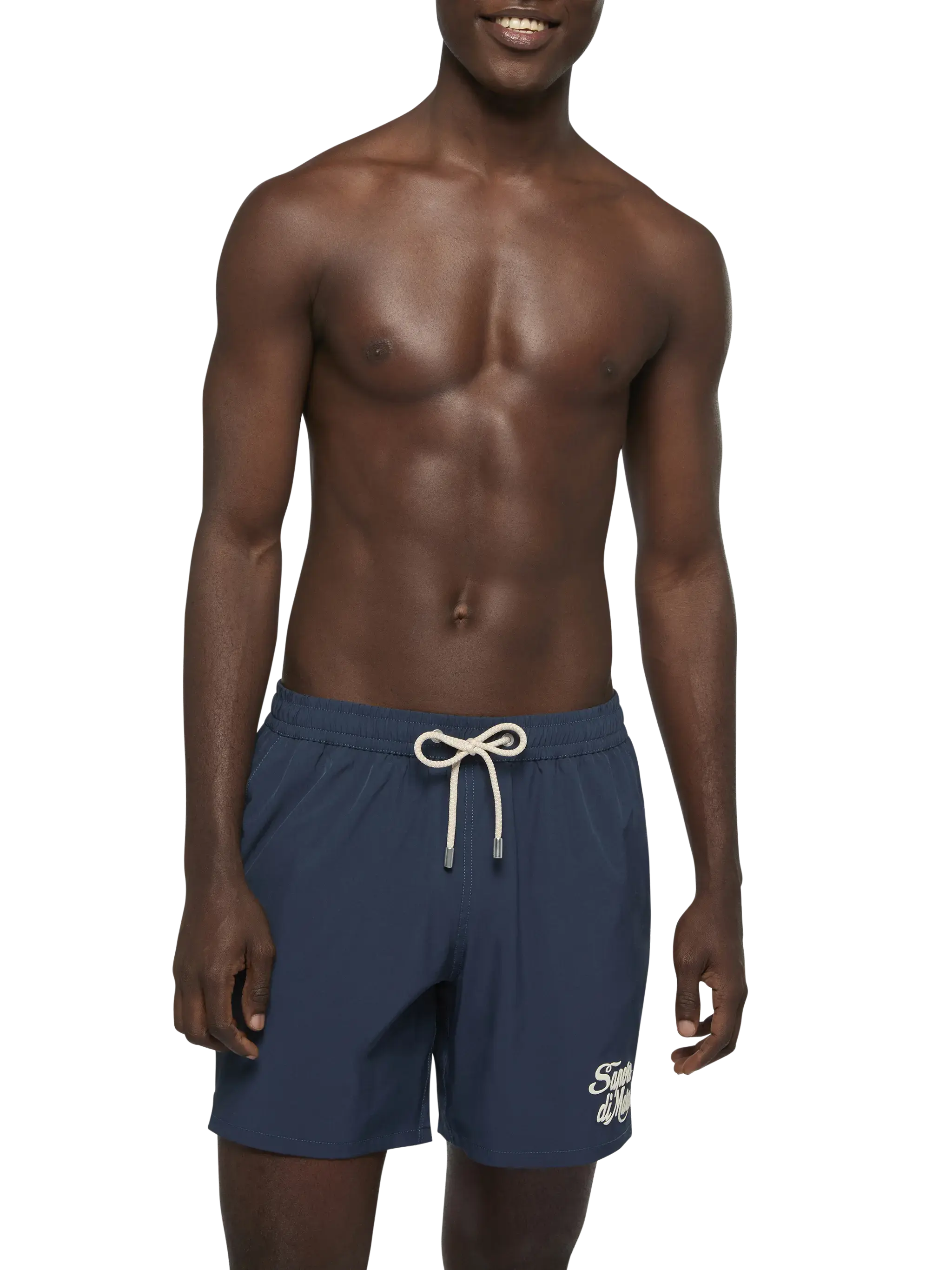 Navy blue Comfort swim shorts  with Sapore di Mare embroidery | SAPORE DI MARE SPECIAL EDITION - Image 3