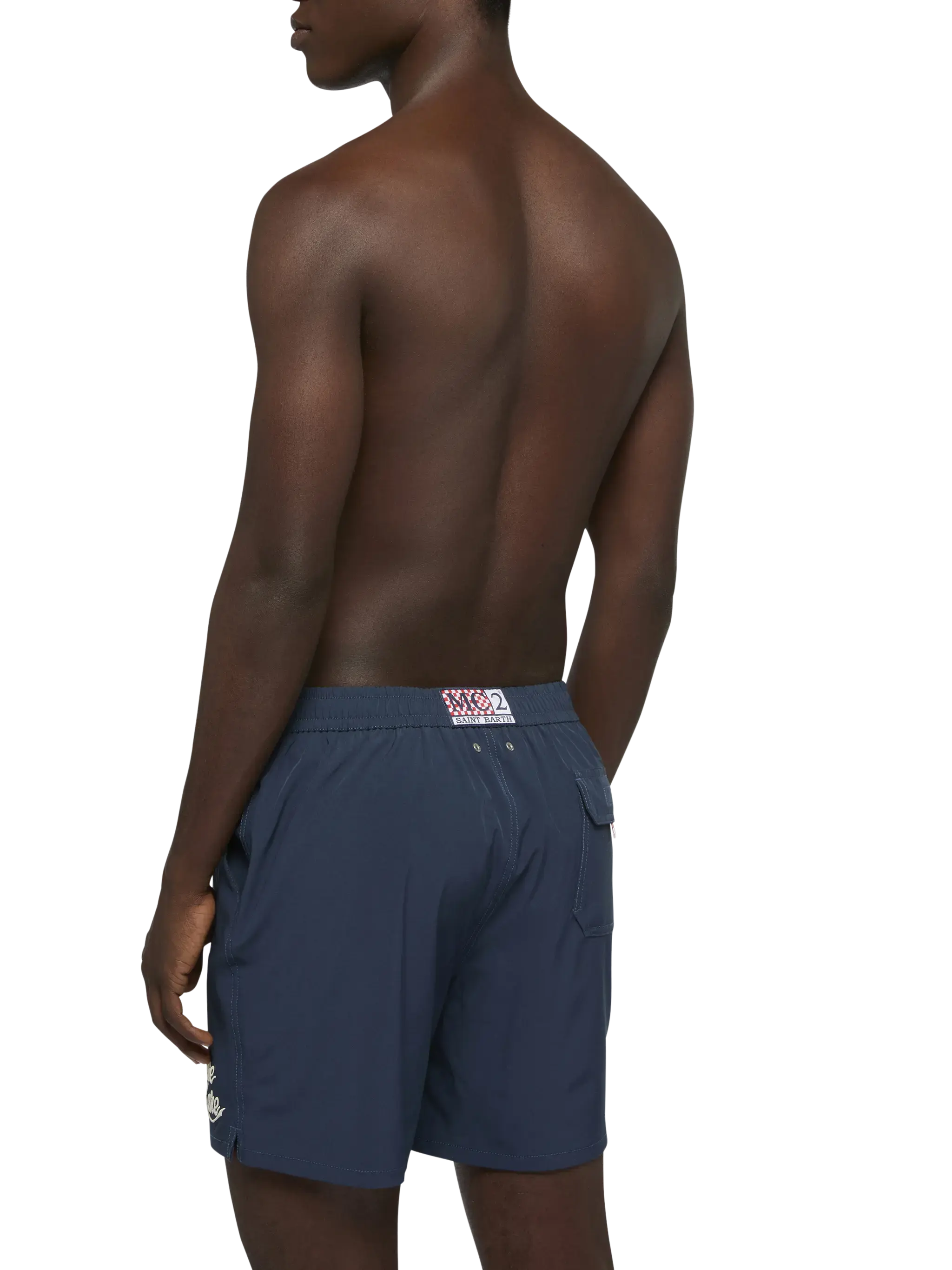 Navy blue Comfort swim shorts  with Sapore di Mare embroidery | SAPORE DI MARE SPECIAL EDITION - Image 5