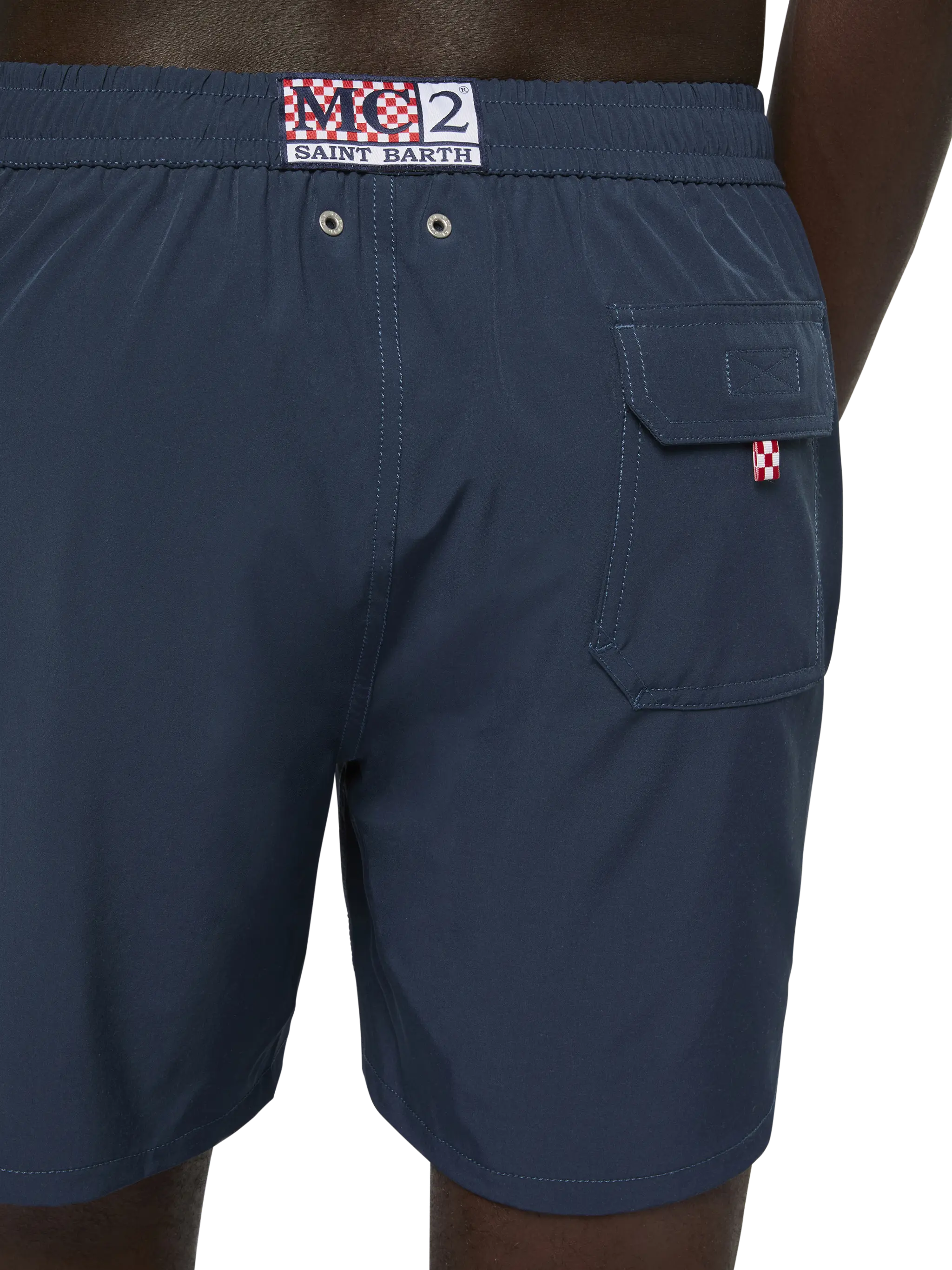 Navy blue Comfort swim shorts  with Sapore di Mare embroidery | SAPORE DI MARE SPECIAL EDITION - Image 6
