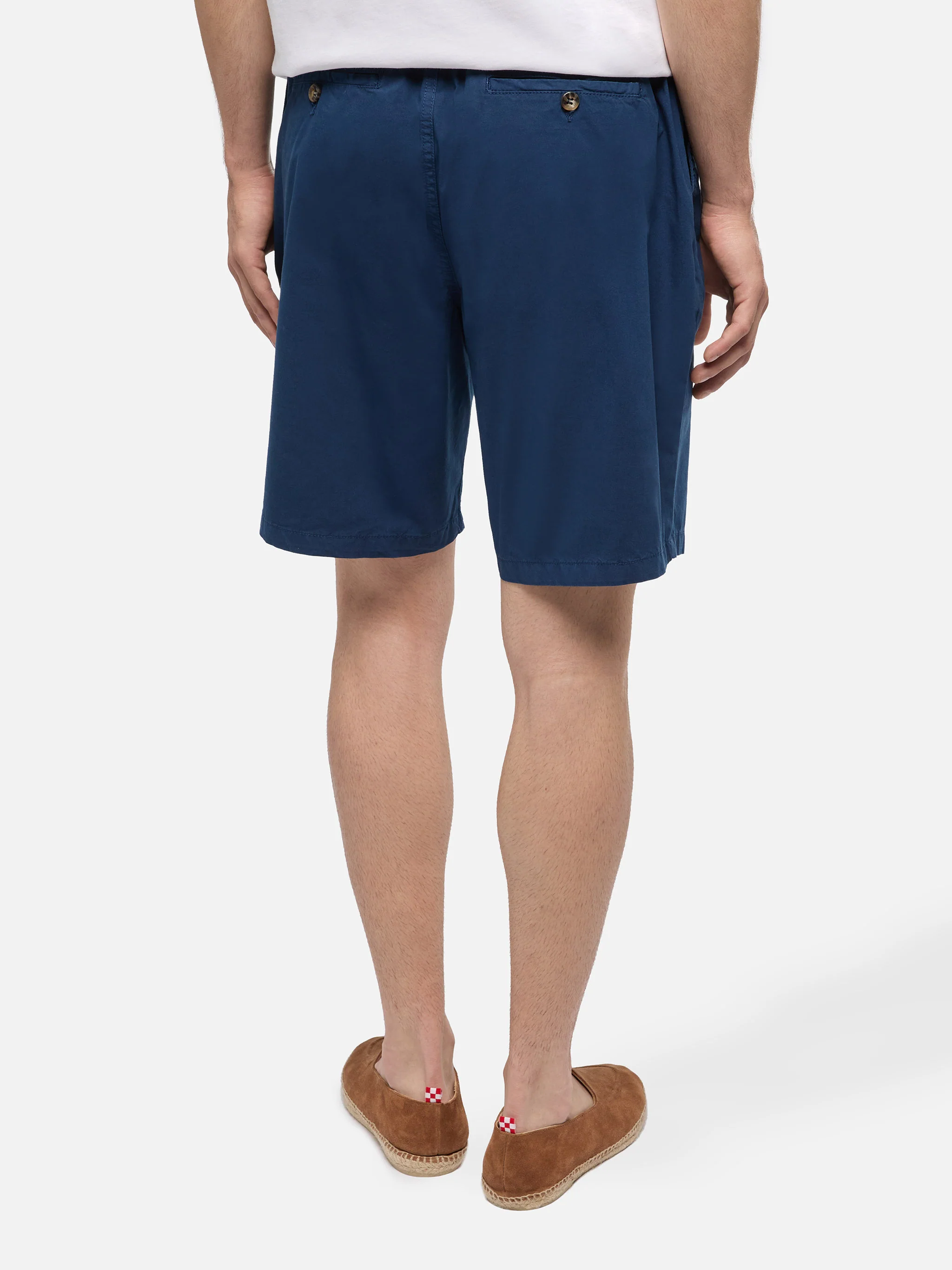 Navy blue cotton bermuda shorts Ischia - Image 3