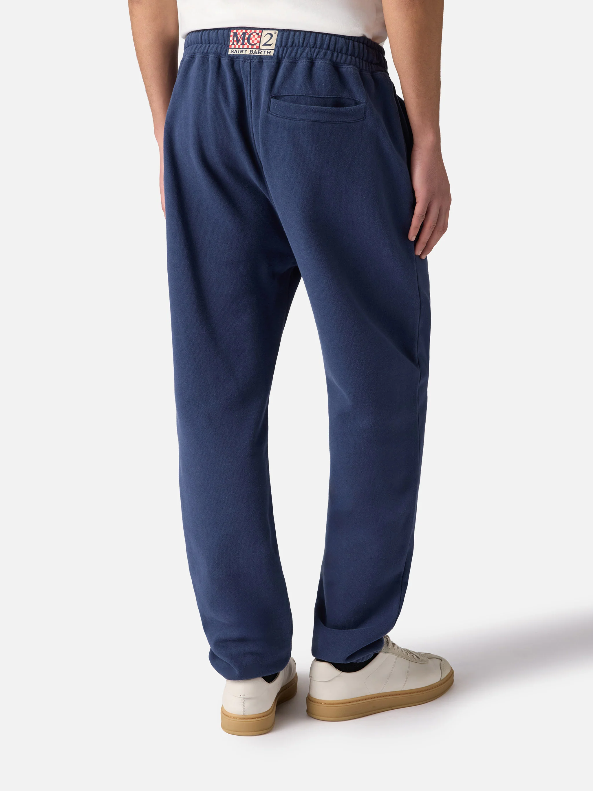 Navy blue cotton jogger pants Bolt - Image 3