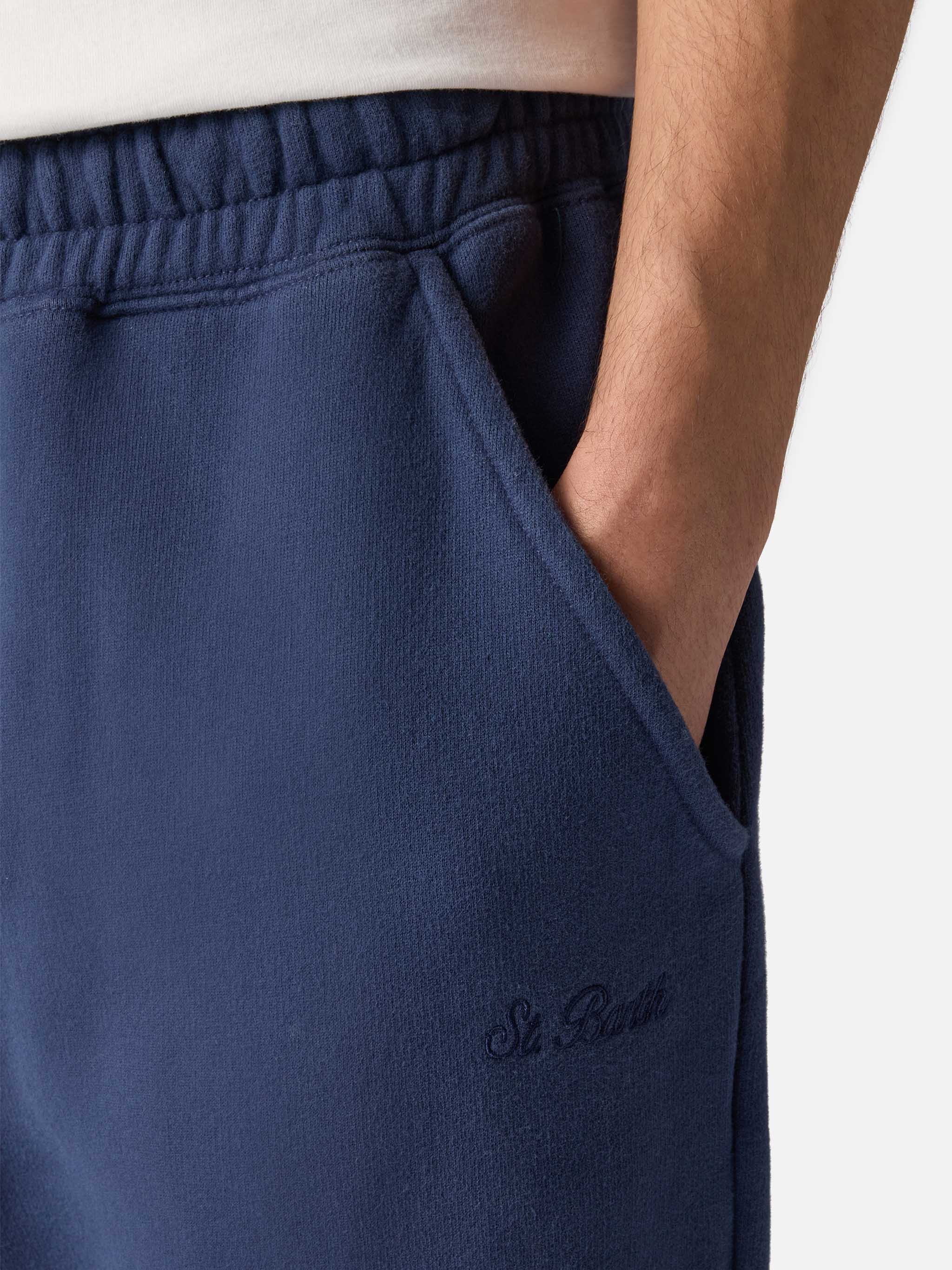 Navy blue cotton jogger pants Bolt - Image 4