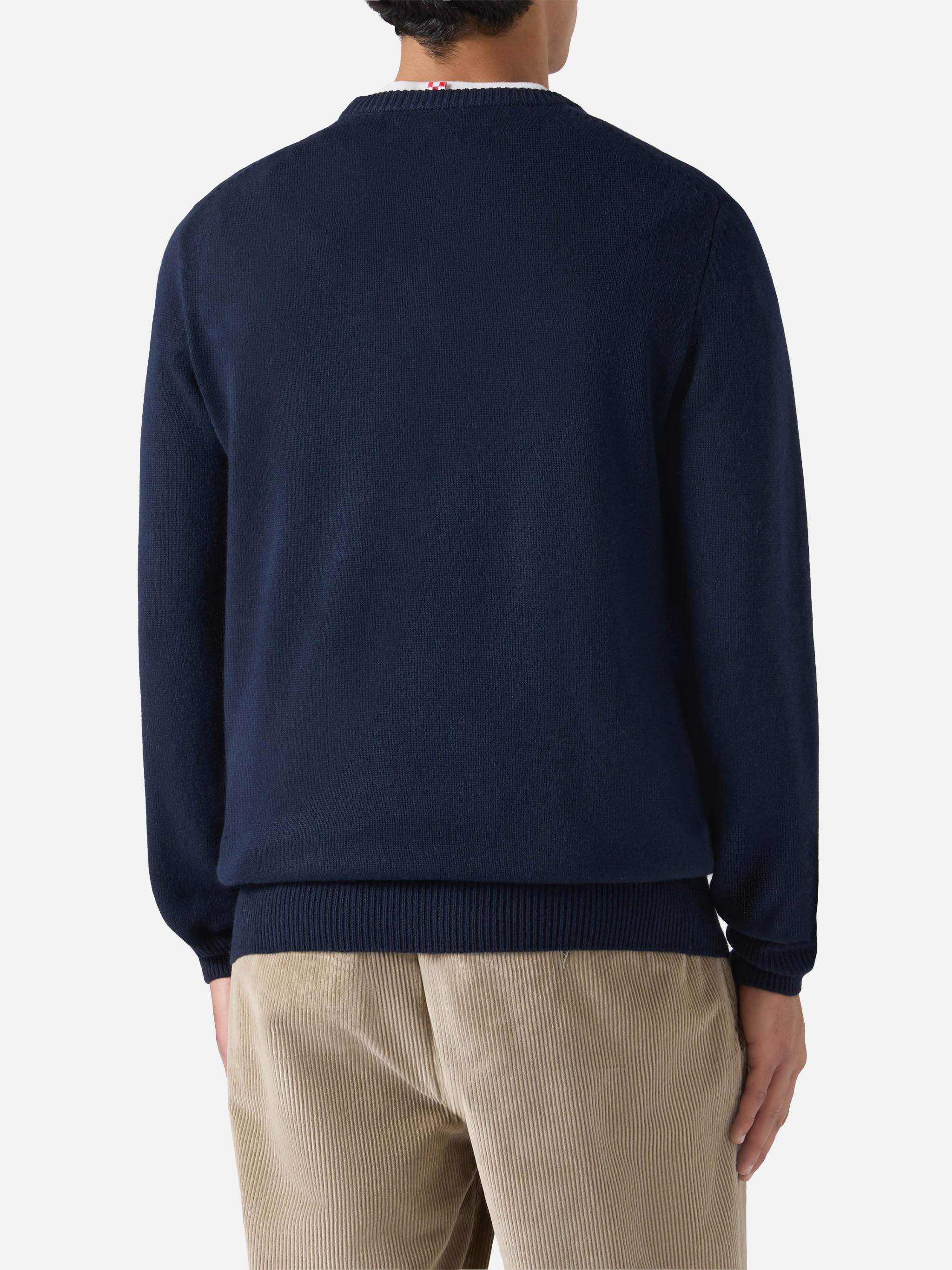 Navy blue crewneck Heron with Grand Slam embroidery - Image 3