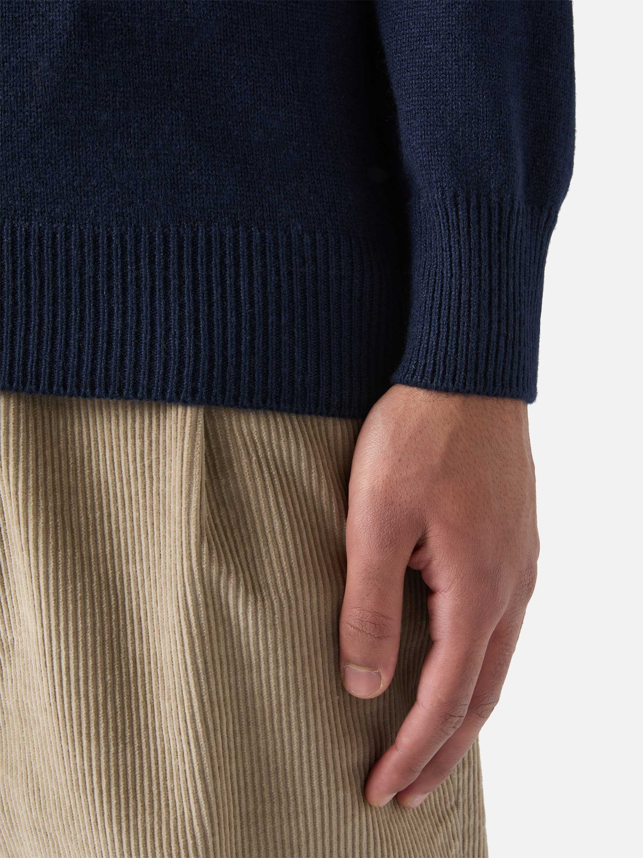 Navy blue crewneck Heron with Grand Slam embroidery - Image 4