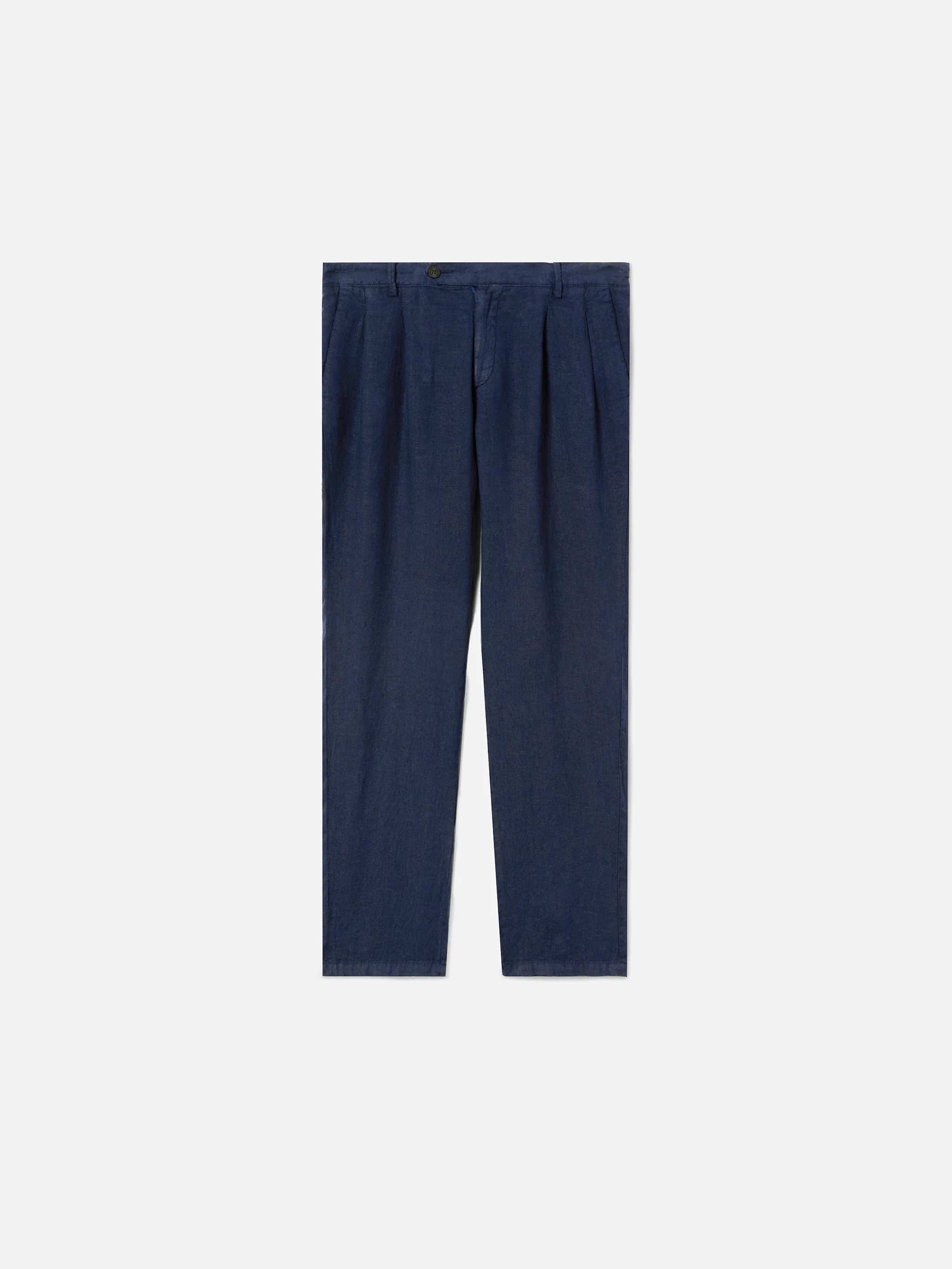 Navy blue Havier long long pants in pure linen - Image 4