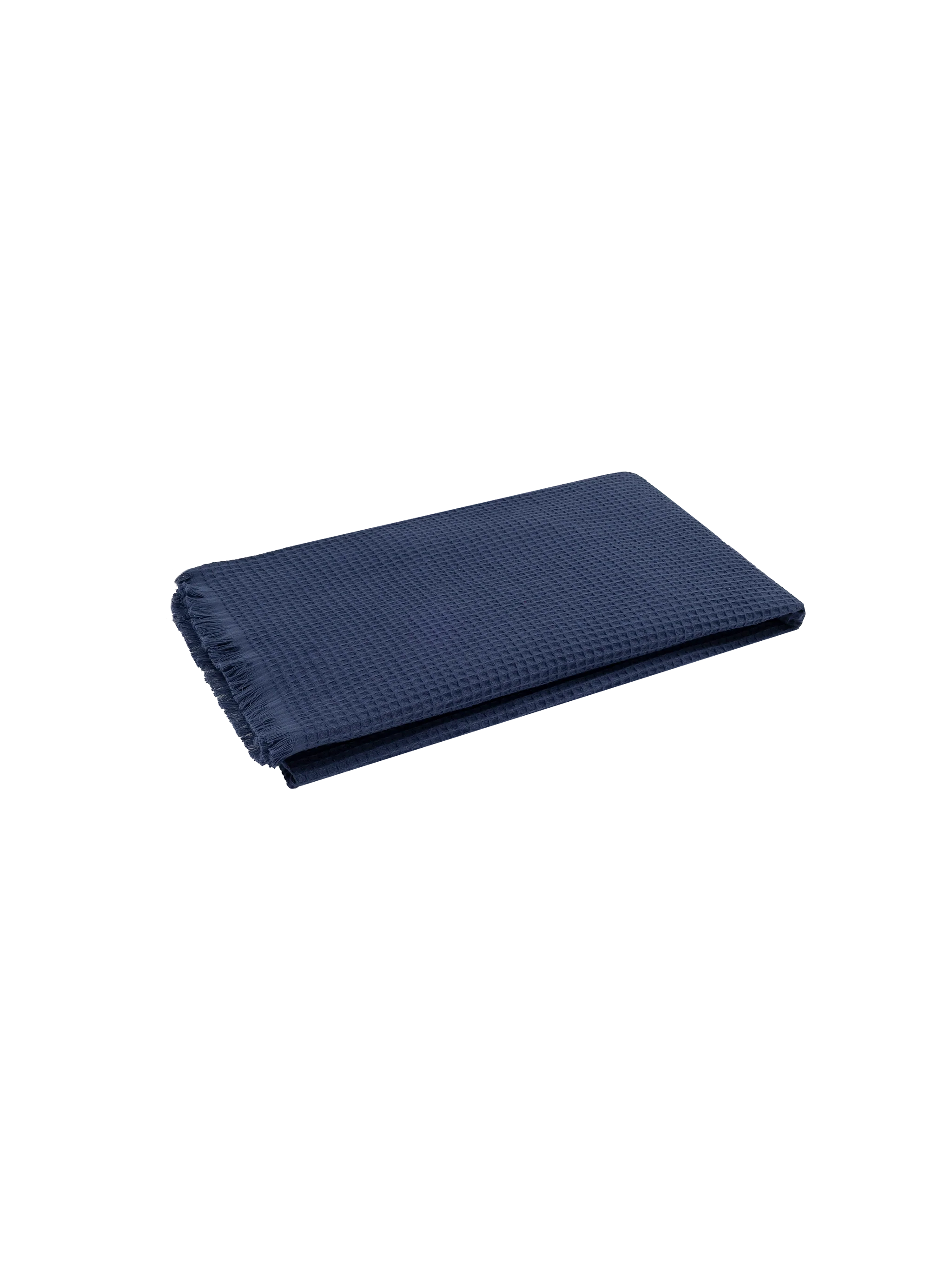 Navy blue honeycomb cotton FoutaSac beach towel - Image 3