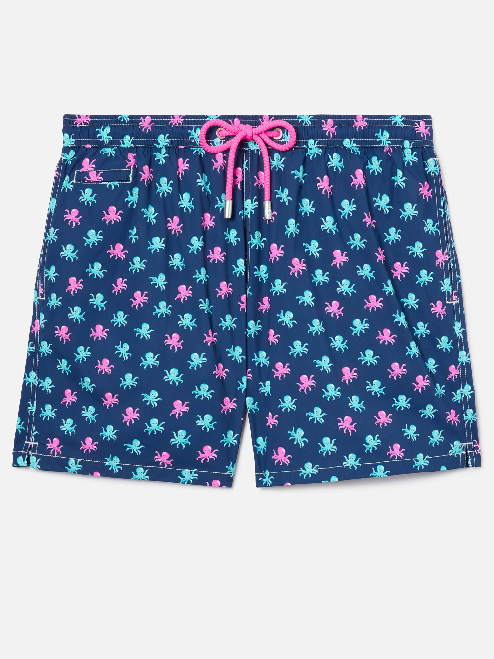 Navy blue Lighting Micro swim shorts with all-over octopus print