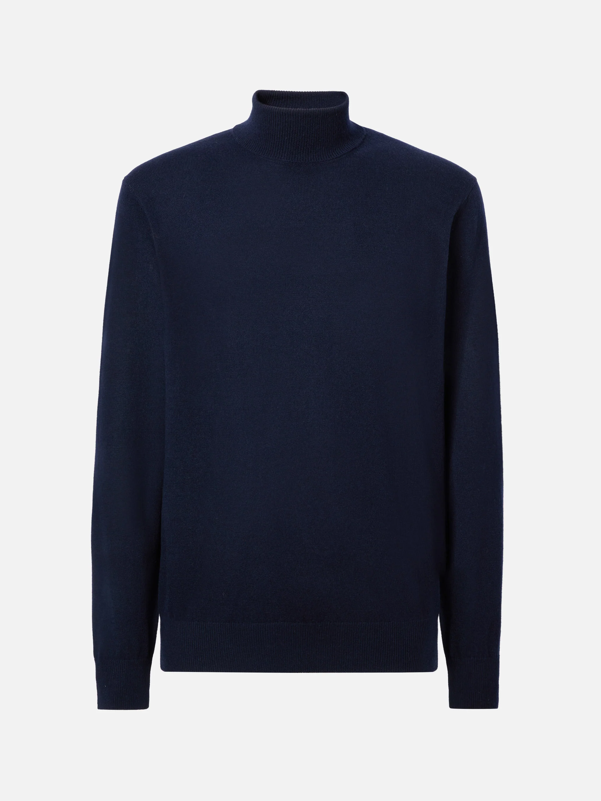 Turtleneck sweater Bond in night blue merino wool and cashmere - Image 5
