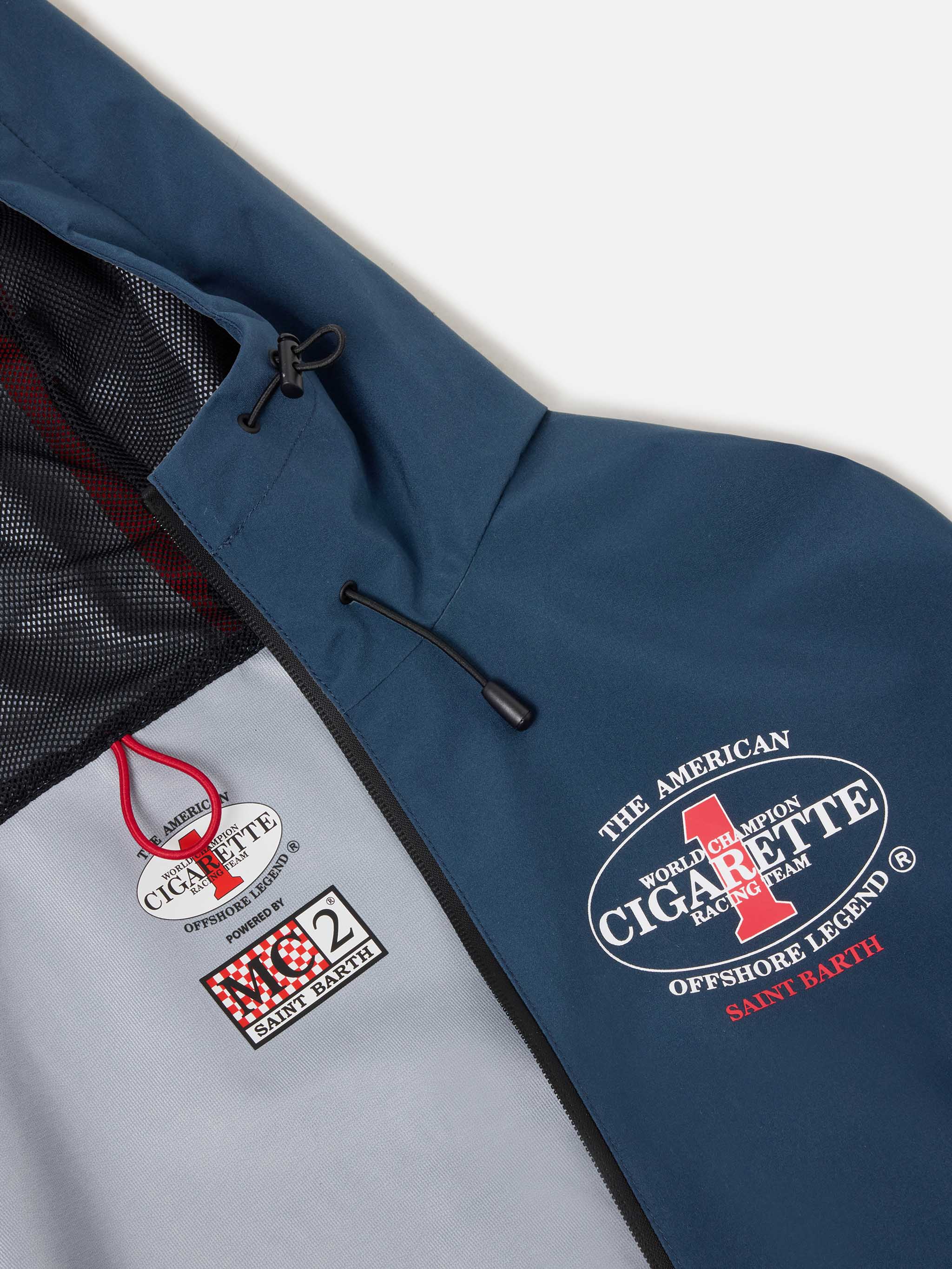 Navy blue Pilot technical jacket with Cigarette print | Special Edition - Image 7