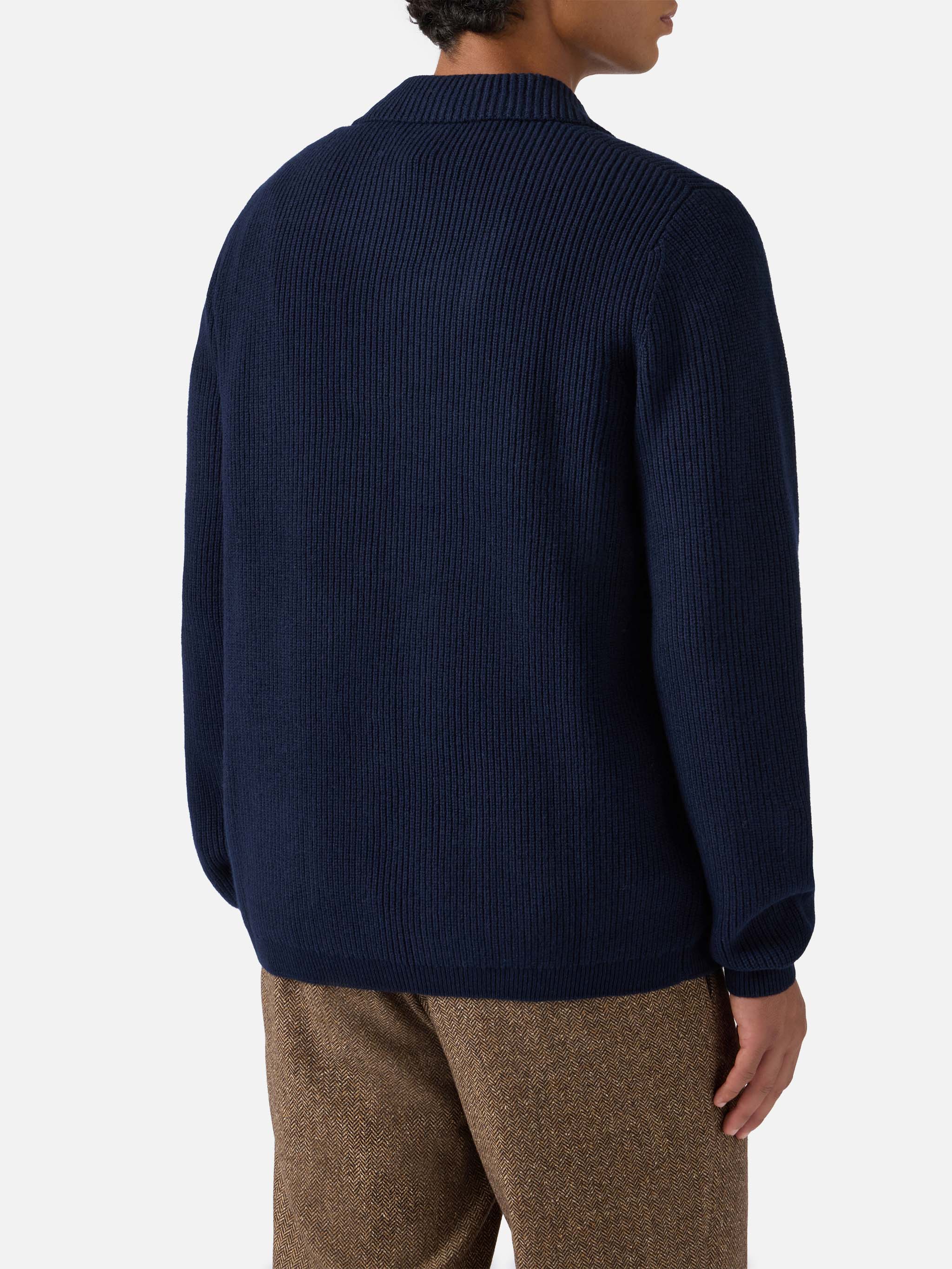 Navy blue pure-wool blazer Eaton - Image 3
