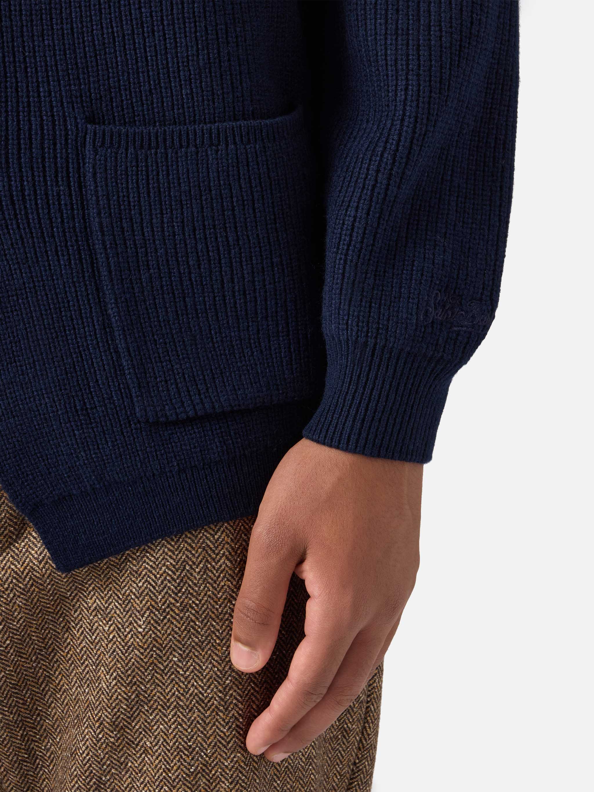 Navy blue pure-wool blazer Eaton - Image 4
