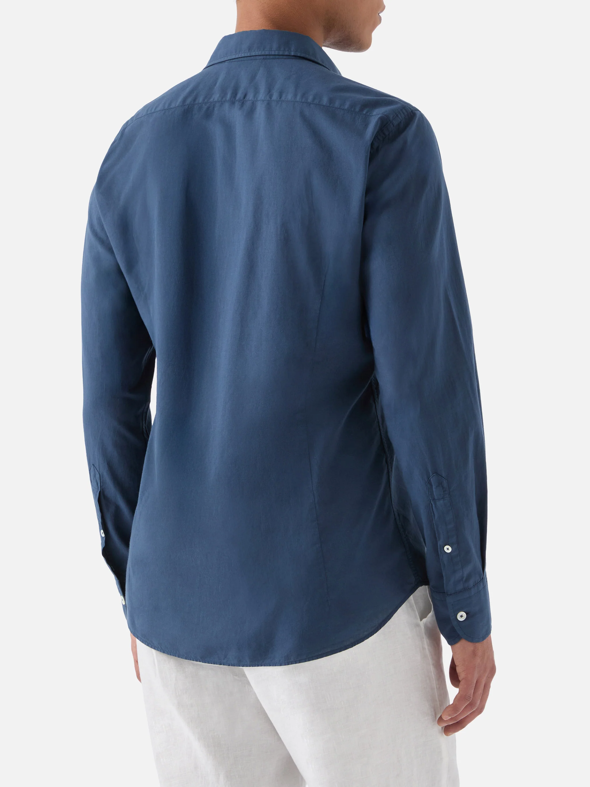 Navy Chemise Ice shirt in pure cotton voile - Image 3