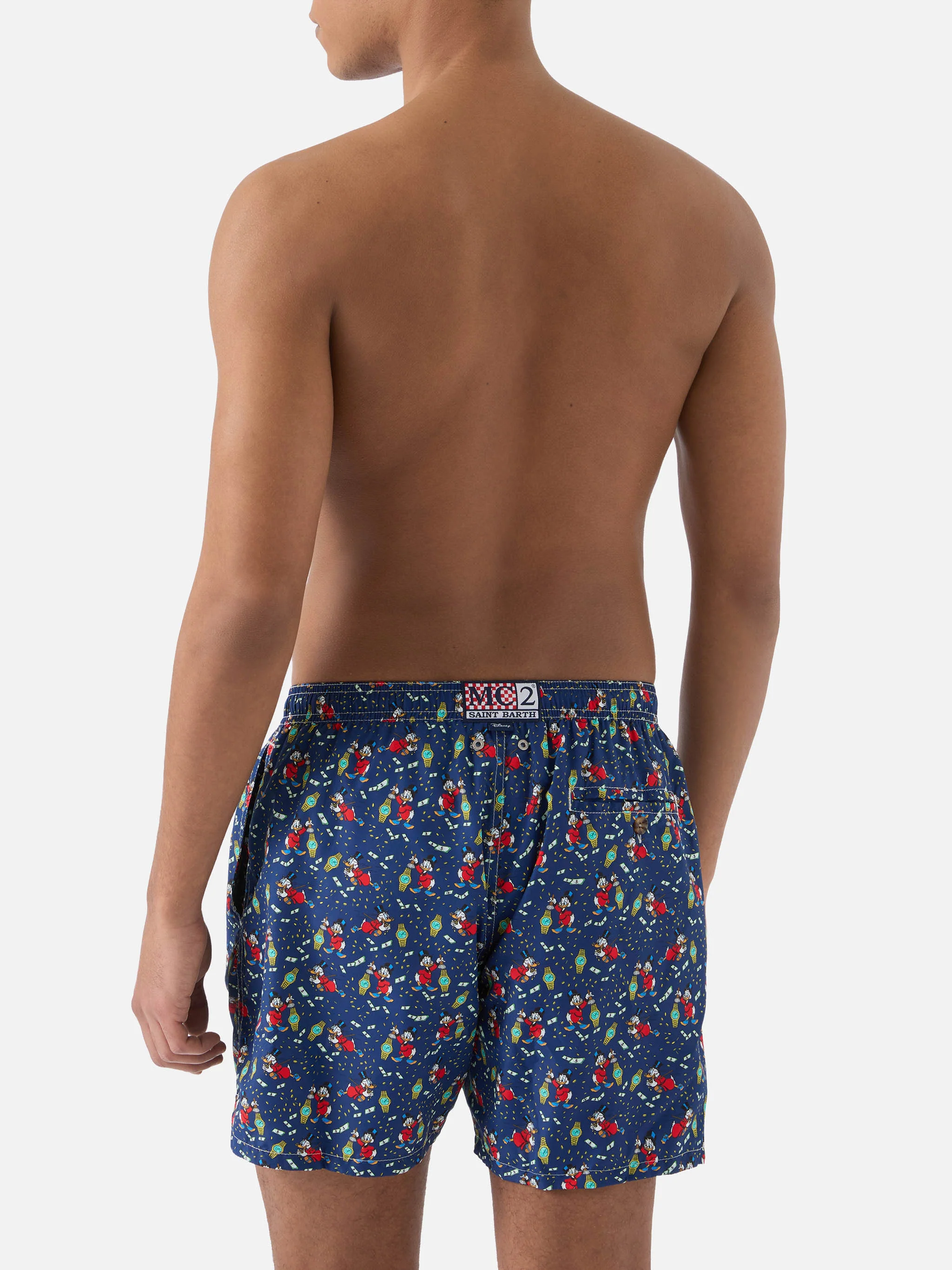Navy Lighting Micro swim shorts with McDuck and watches print | Special Edition - Image 5