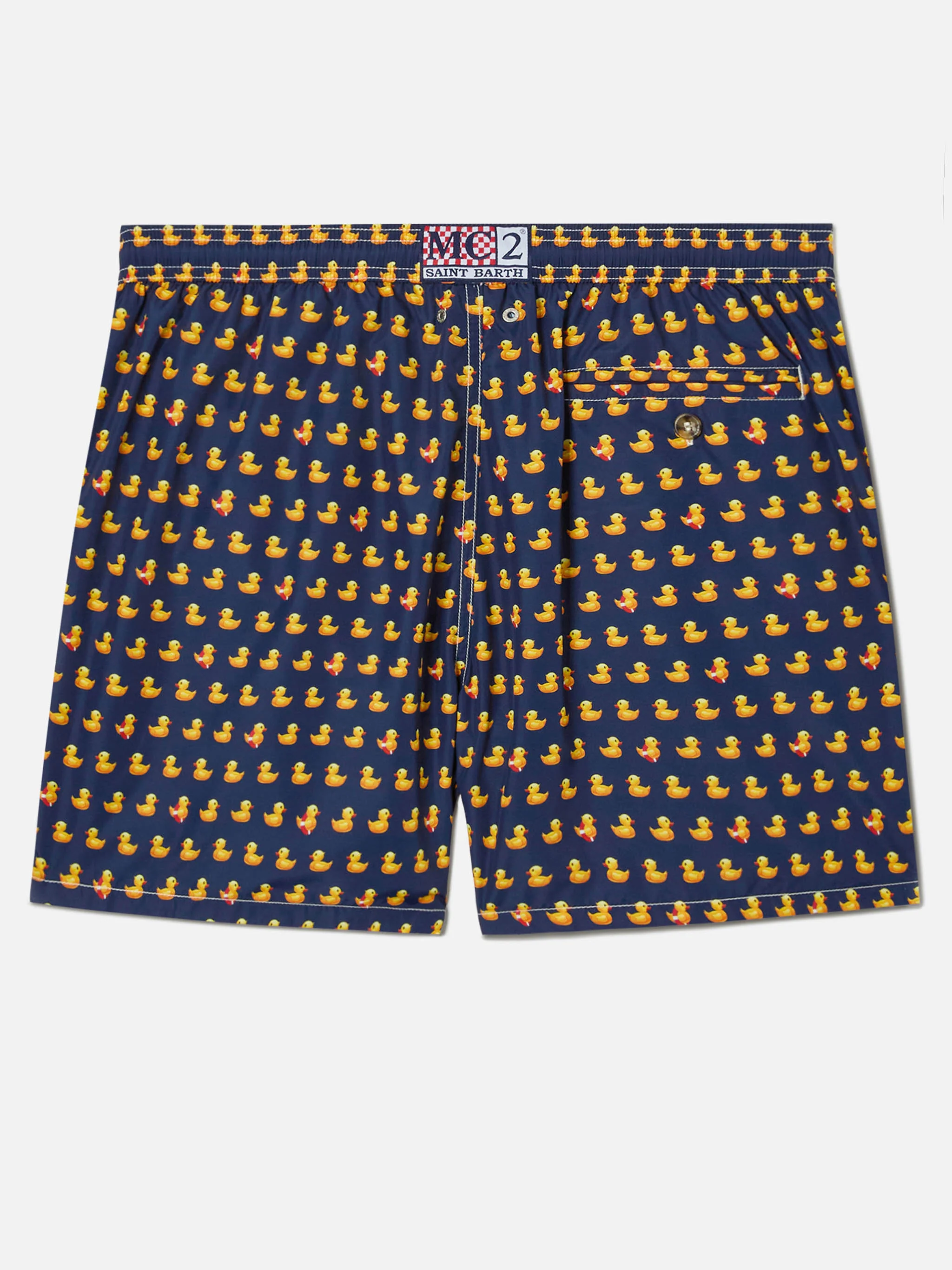 Navy Lighting Micro swim shorts with rubber duck all-over print - Image 2