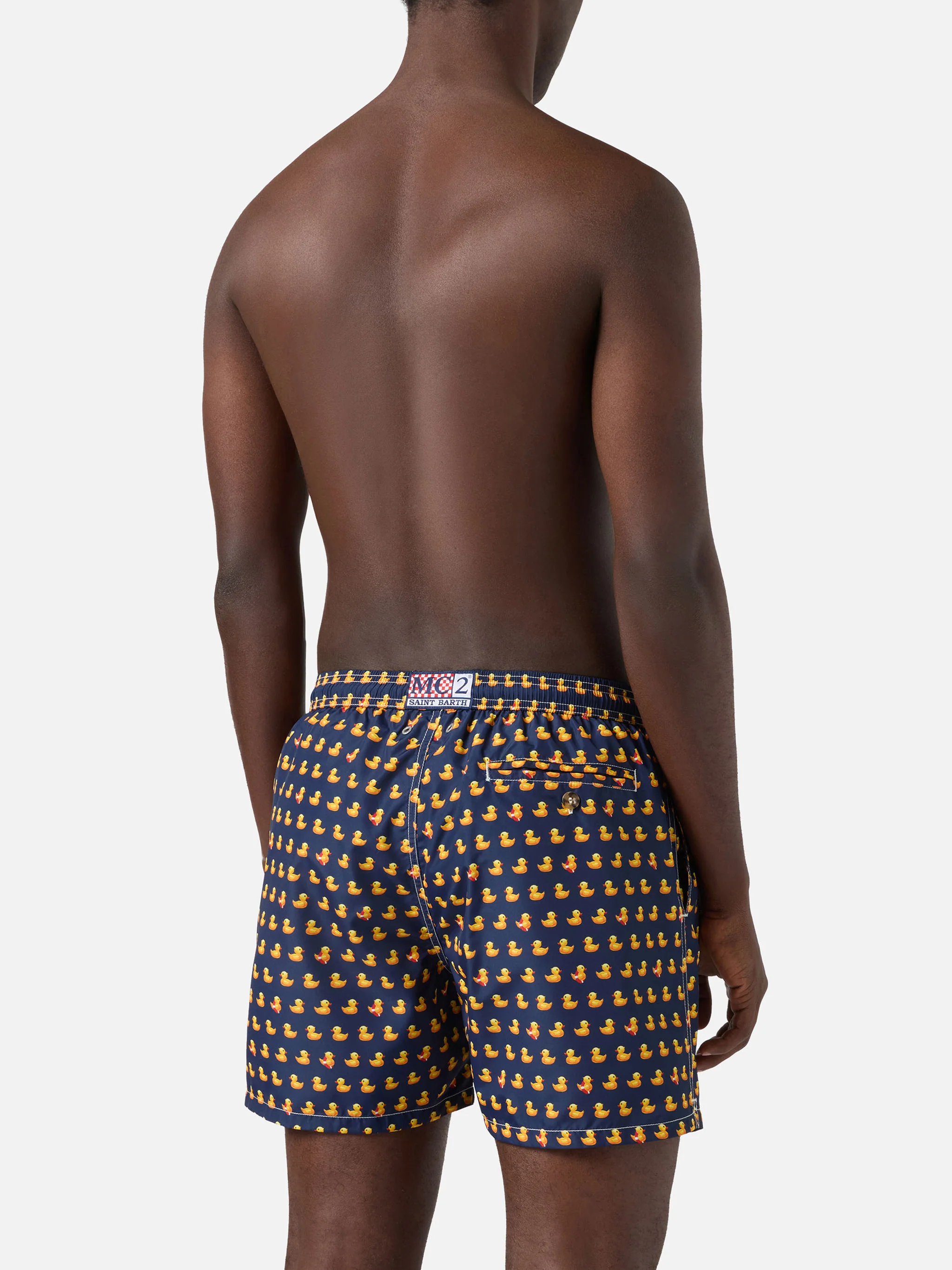 Navy Lighting Micro swim shorts with rubber duck all-over print - Image 5