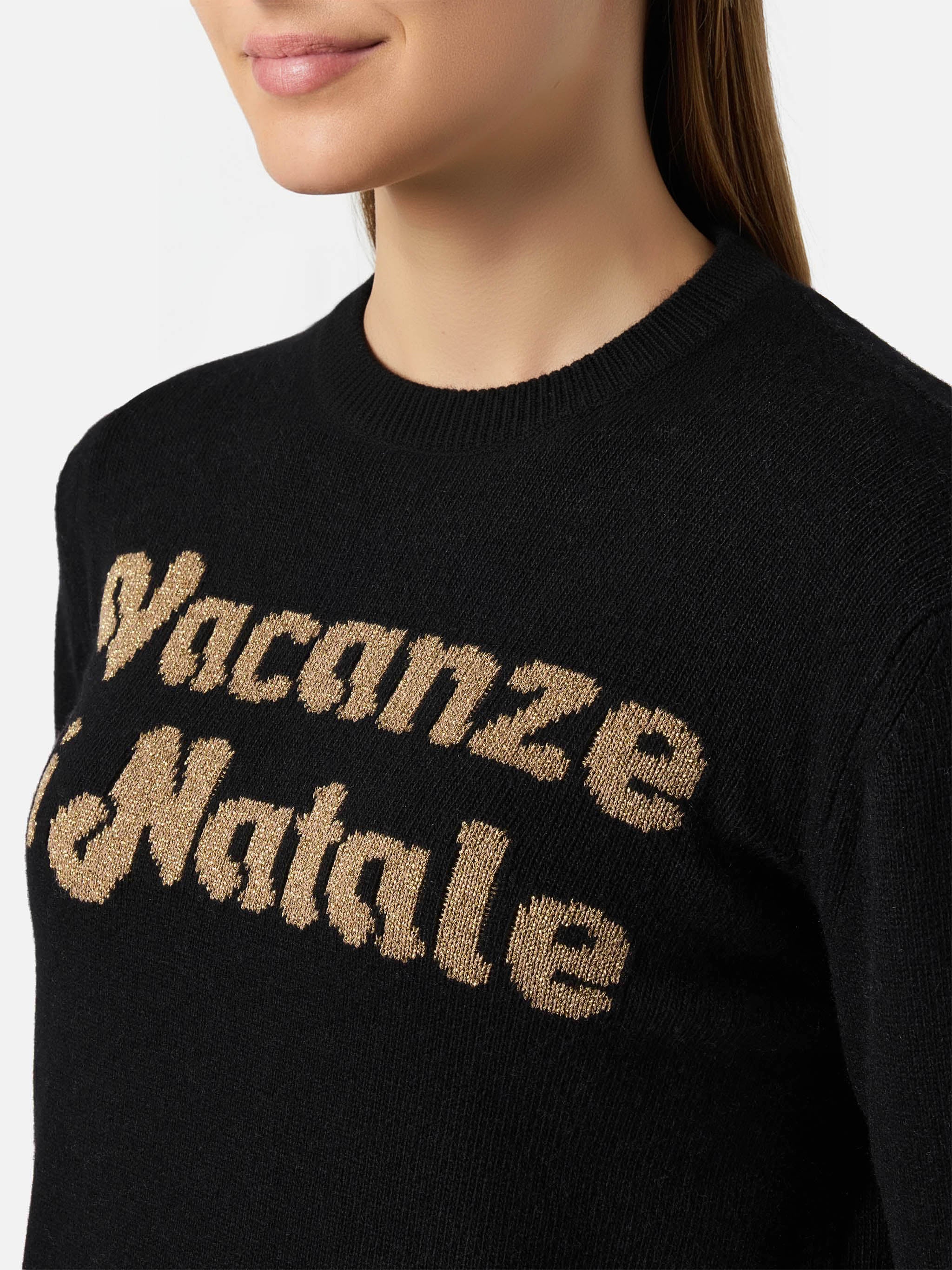 New Queen cashmere-blend crewneck with Vacanze di Natale jacquard | VACANZE DI NATALE SPECIAL EDITION - Image 2