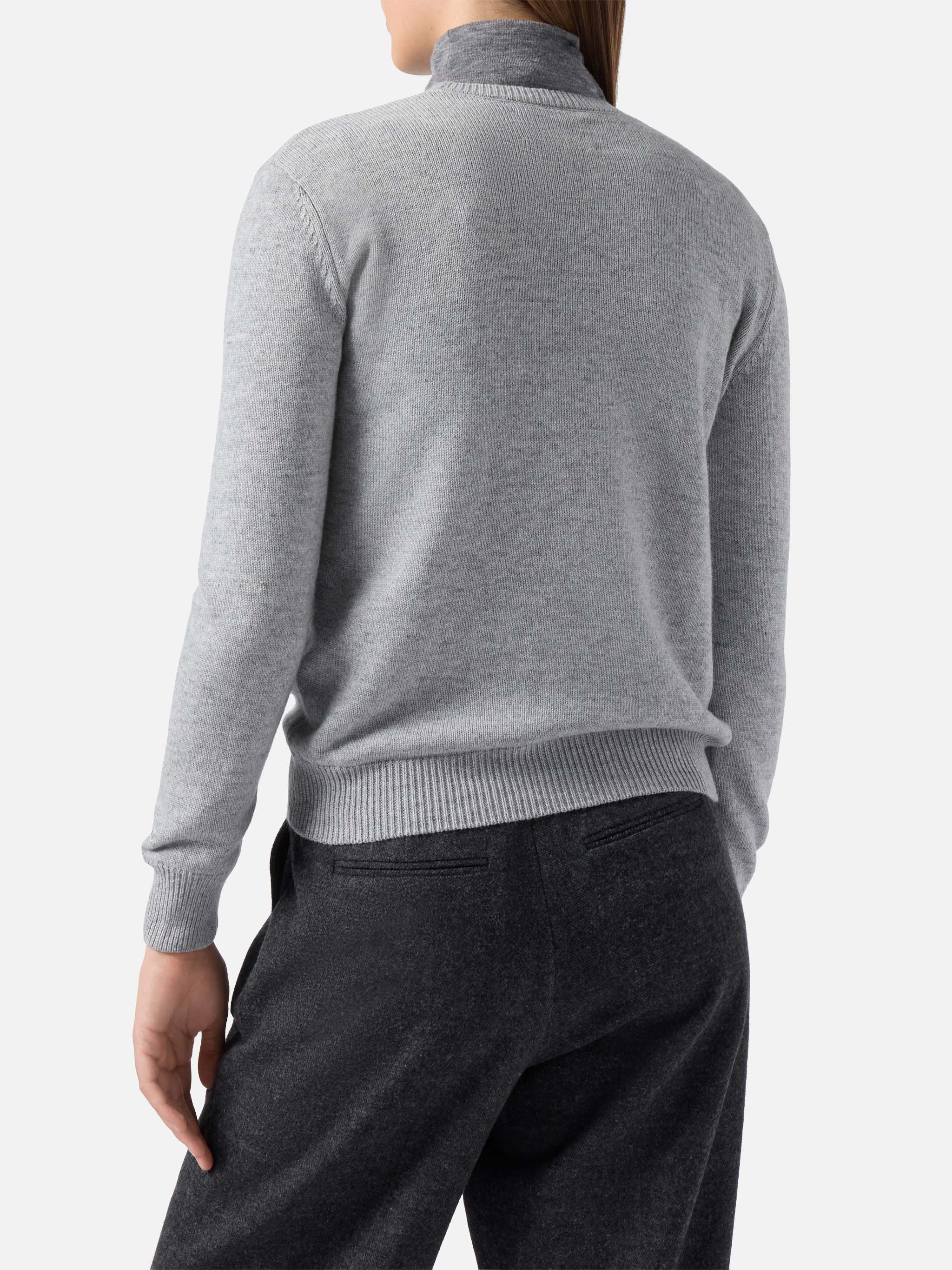 New Queen cashmere-blend sweater in grey with Lucky in love embroidery - Image 4