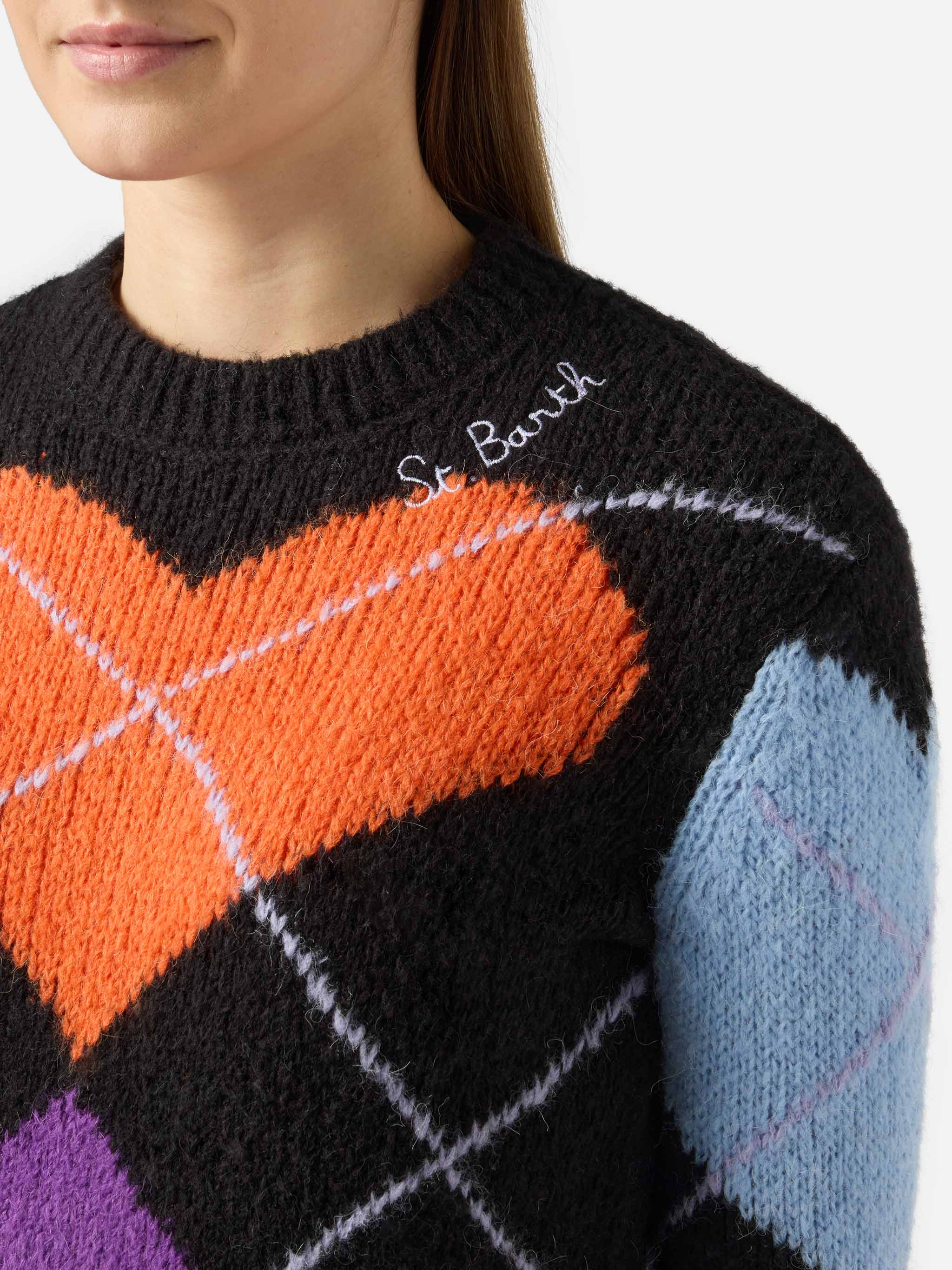 New Queen crewneck crop sweater with hearts - Image 2
