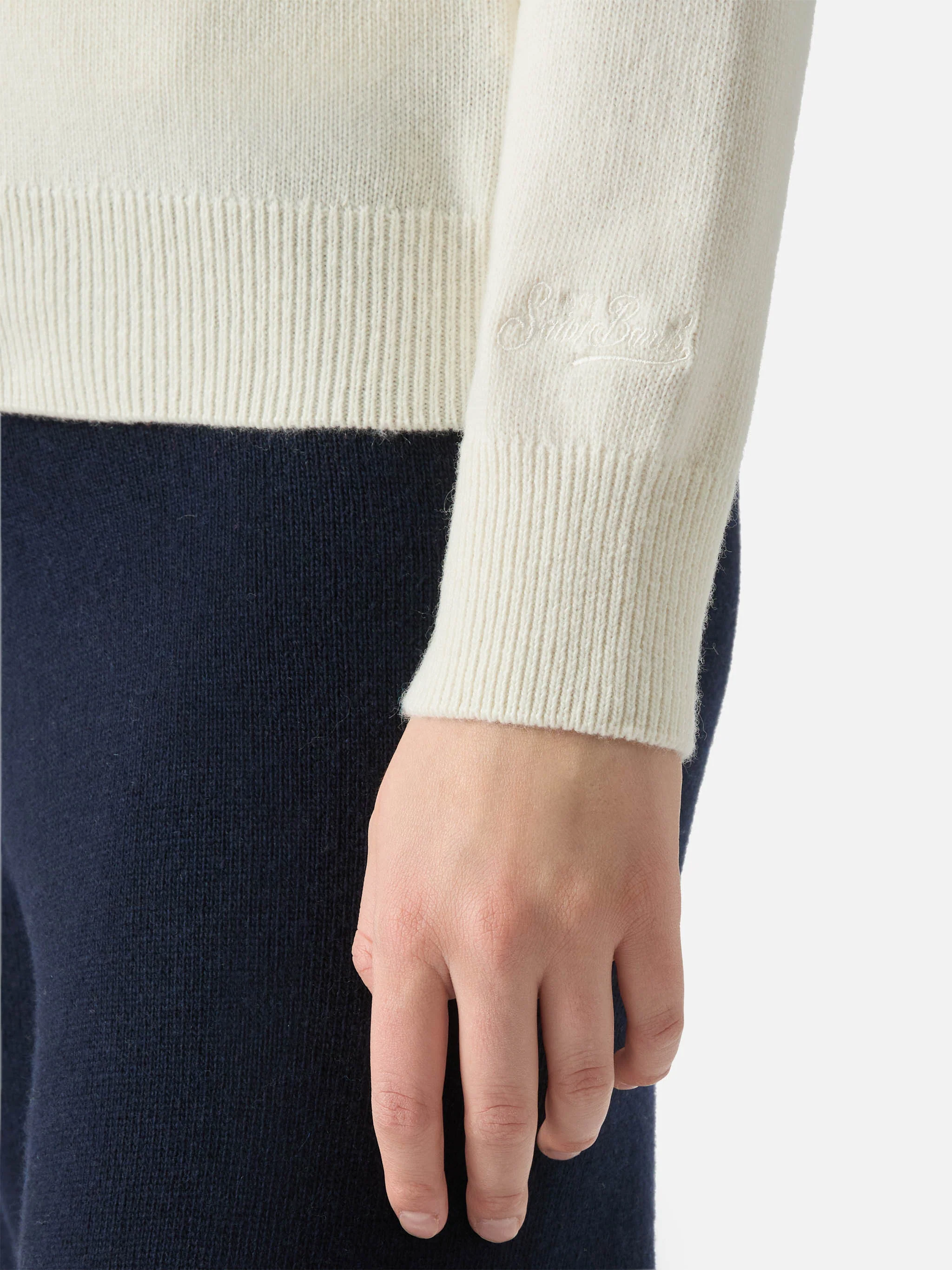 New Queen crewneck with St. Moritz habituè lurex jacquard - Image 4