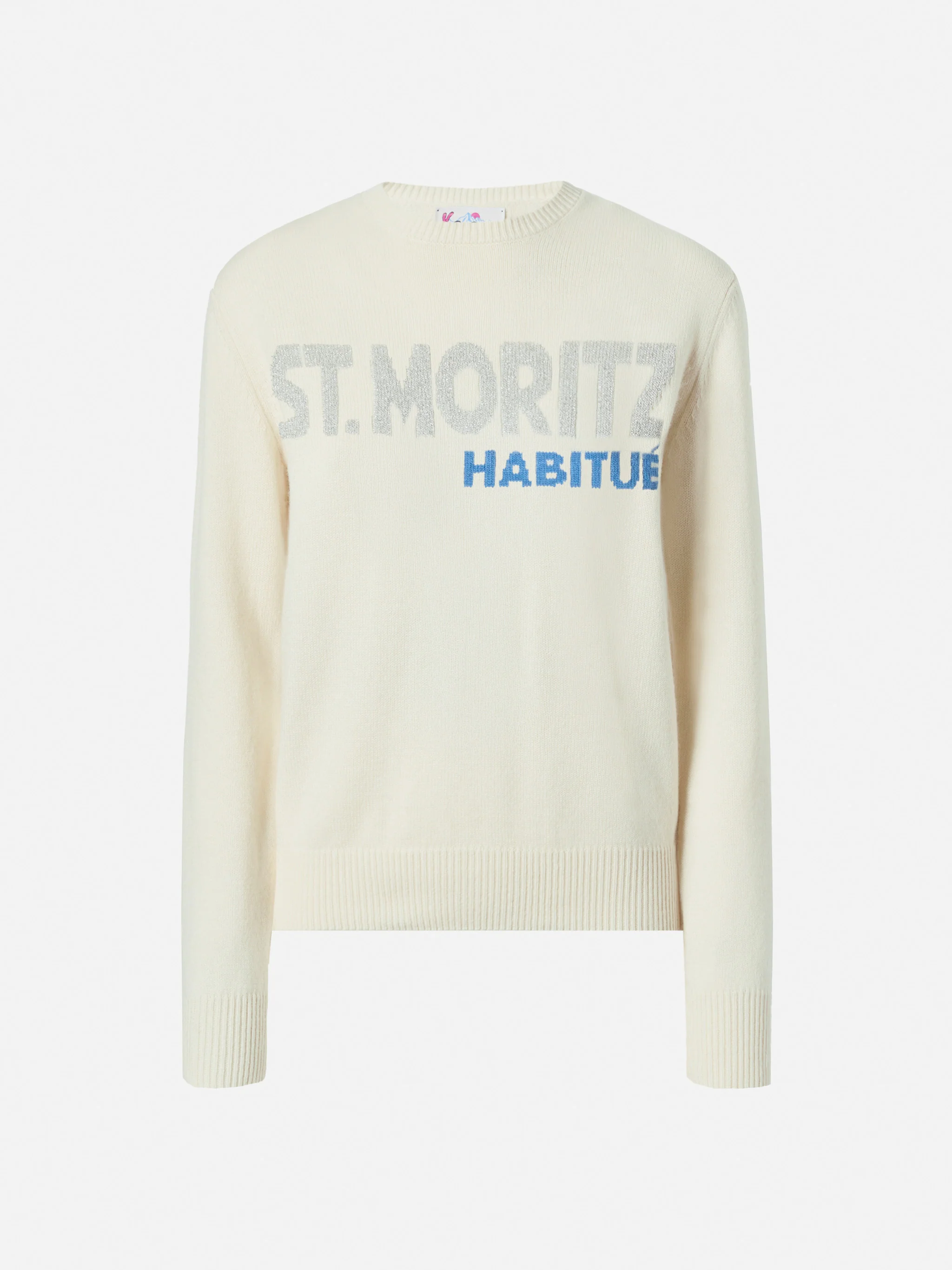 New Queen crewneck with St. Moritz habituè lurex jacquard - Image 5