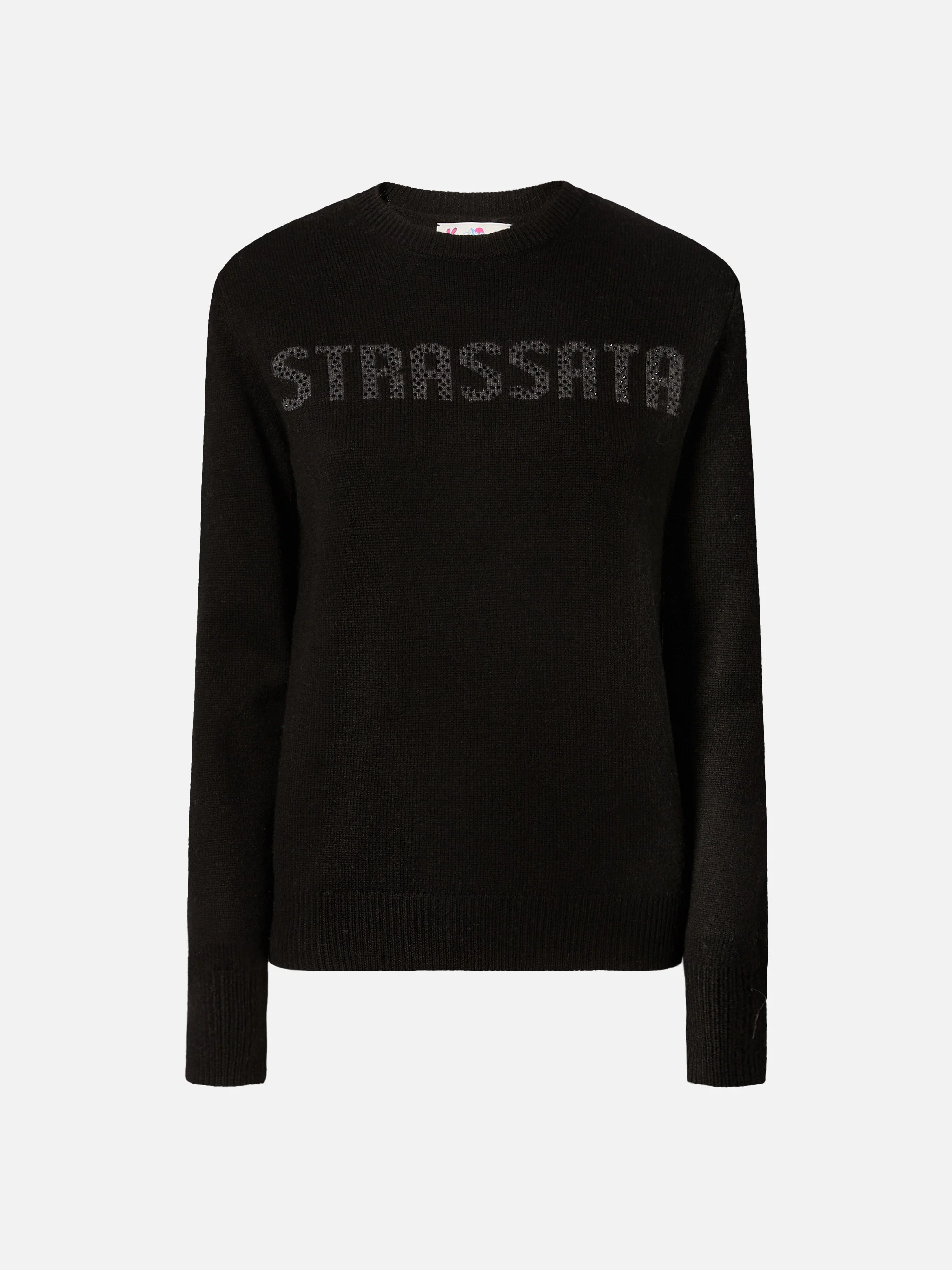 New Queen crewneck in white with Strassata rhinestone embellishment - Image 5