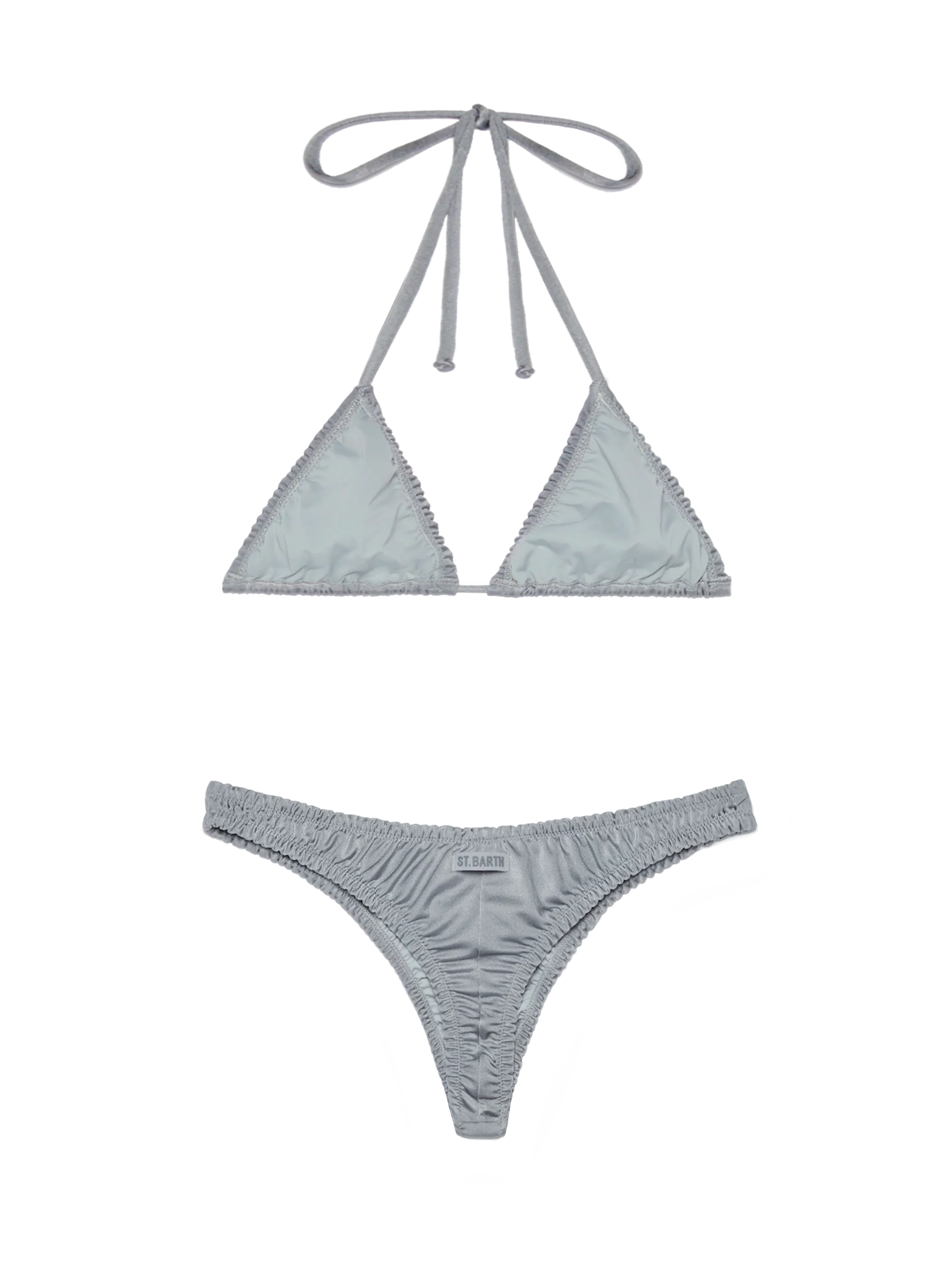 Classic triangle bikini Nilly Nalu in shimmer grey - Image 3