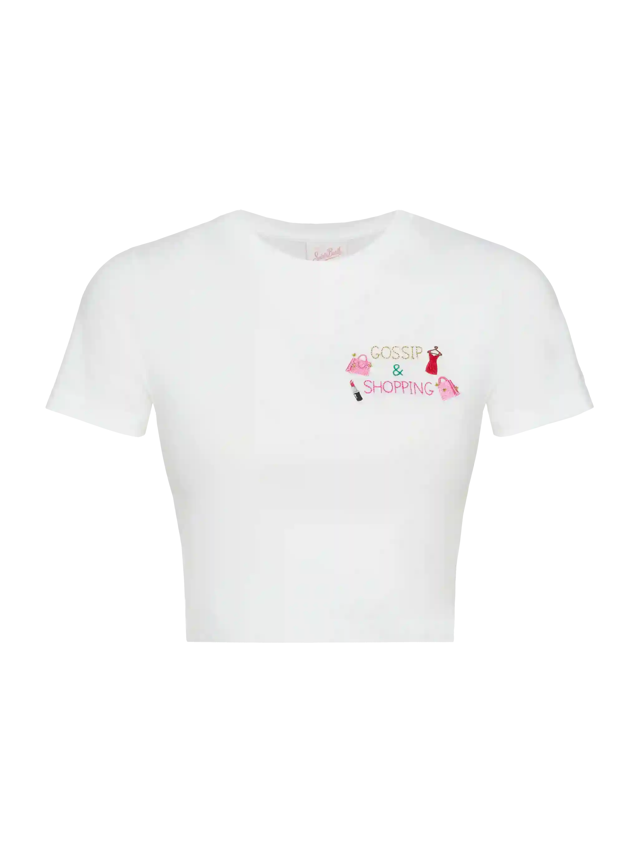 Nives cotton t-shirt with Gossip $ Shopping embroidery - Image 4