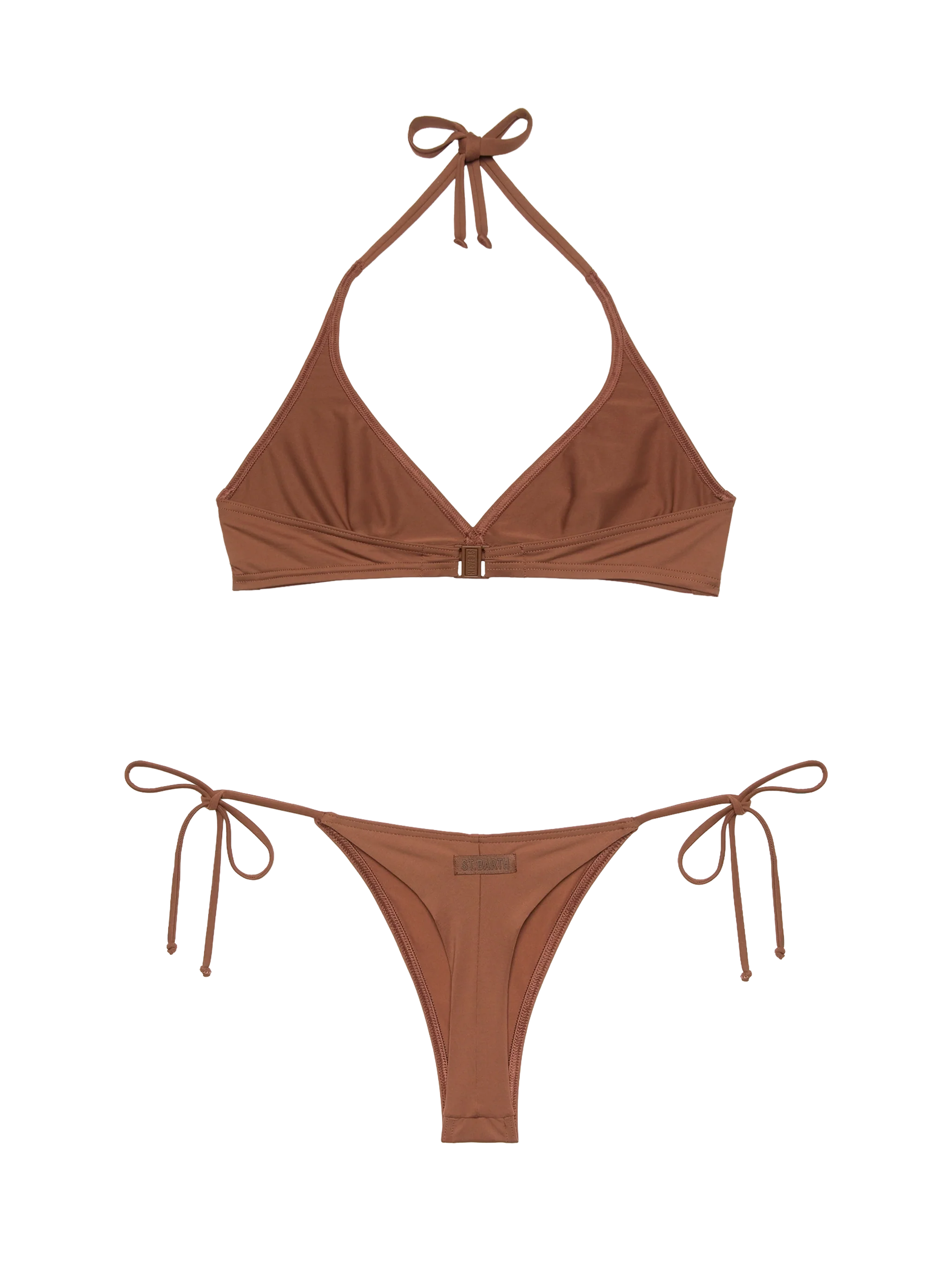 Gaia Norah brown bikini with triangle top and cheeky swim briefs - Image 3