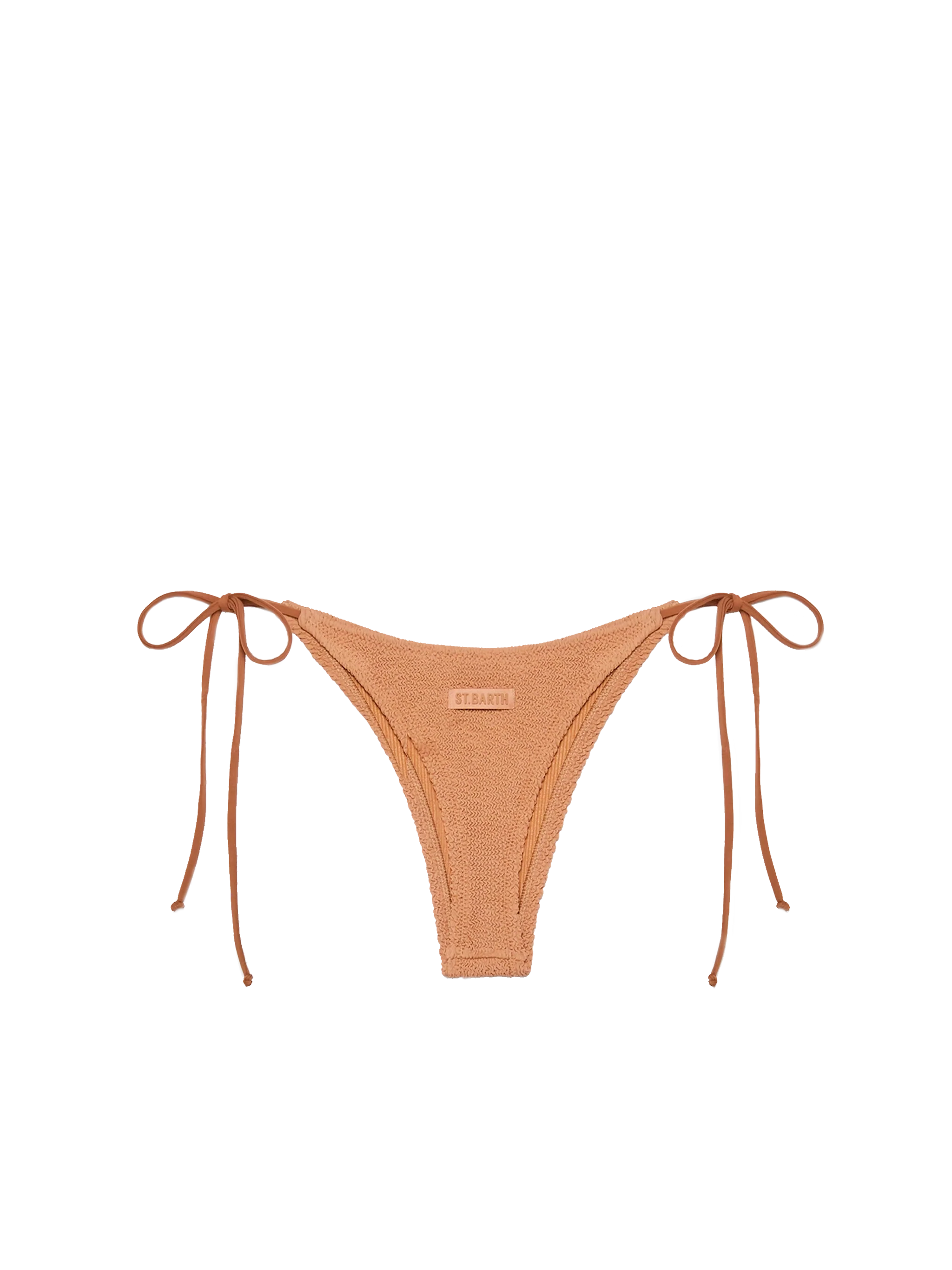 Norah caramel brown crinkle cheekiest swim briefs - Image 2